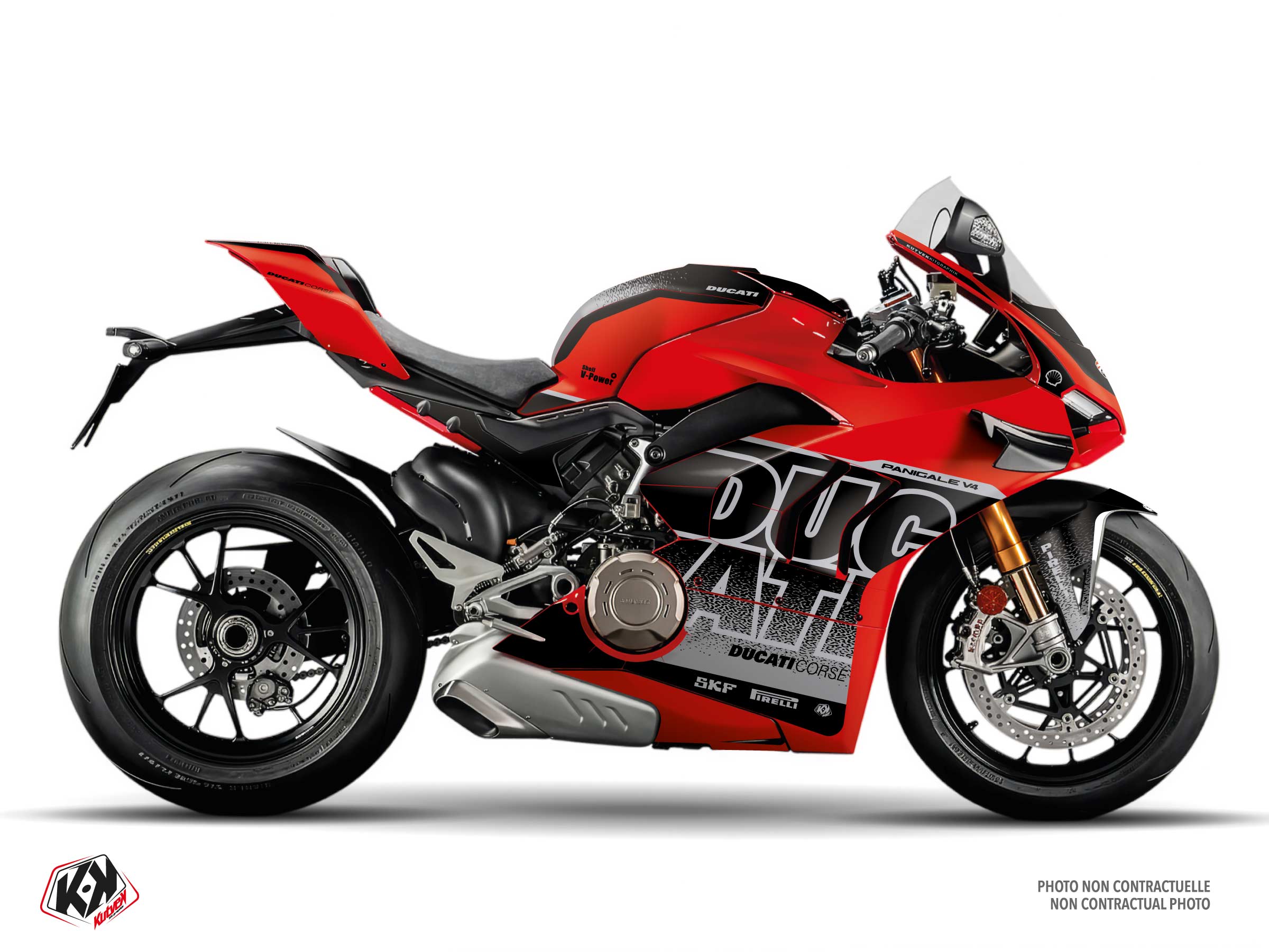 ducati street bike borgo  graphic kit grey