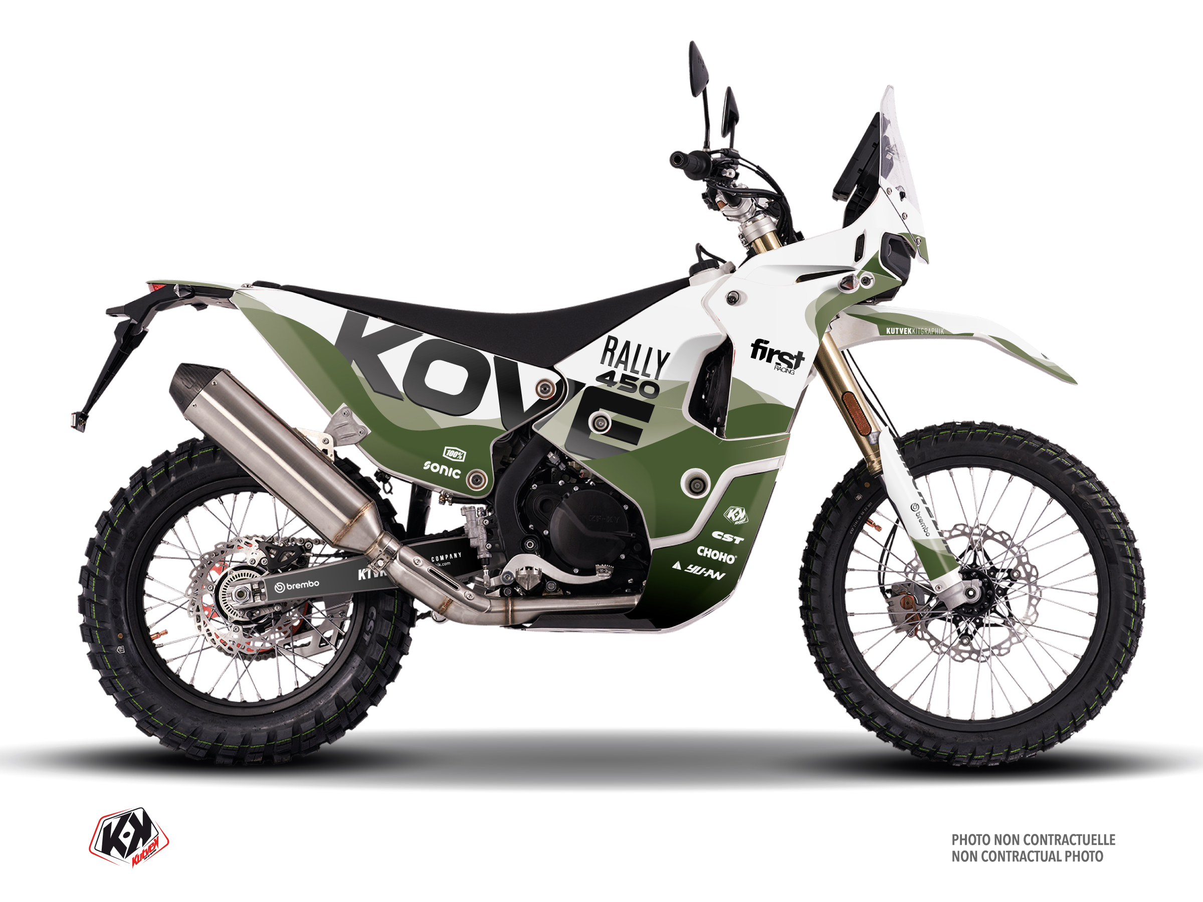 kove dirt bike bubbly  graphic kit green