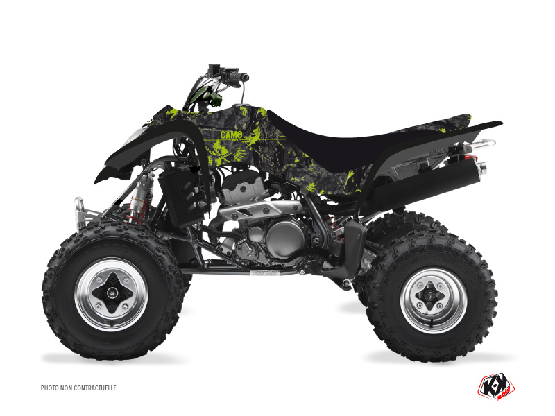 Kawasaki 400 KFX ATV Camo Graphic Kit Black Green