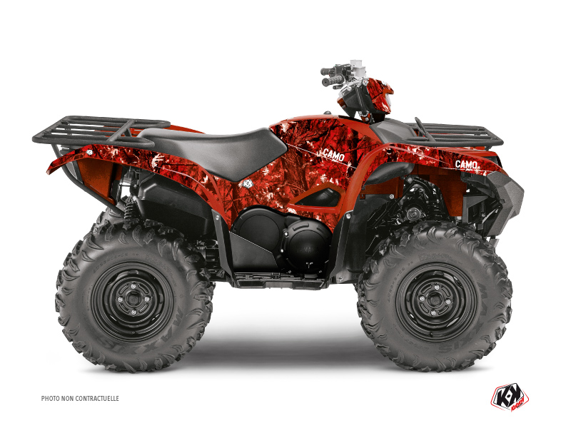 Yamaha 700-708 Grizzly ATV Camo Graphic Kit Red