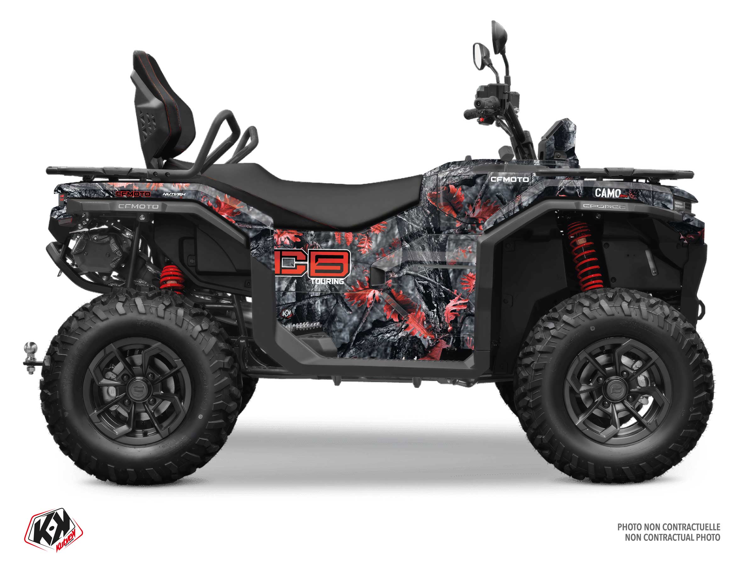 kit déco quad cf moto camo noir 