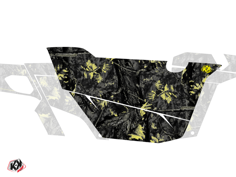 Kit Déco Portes Cabine Defender Camo Can Am Commander 2011-2017 Noir Jaune