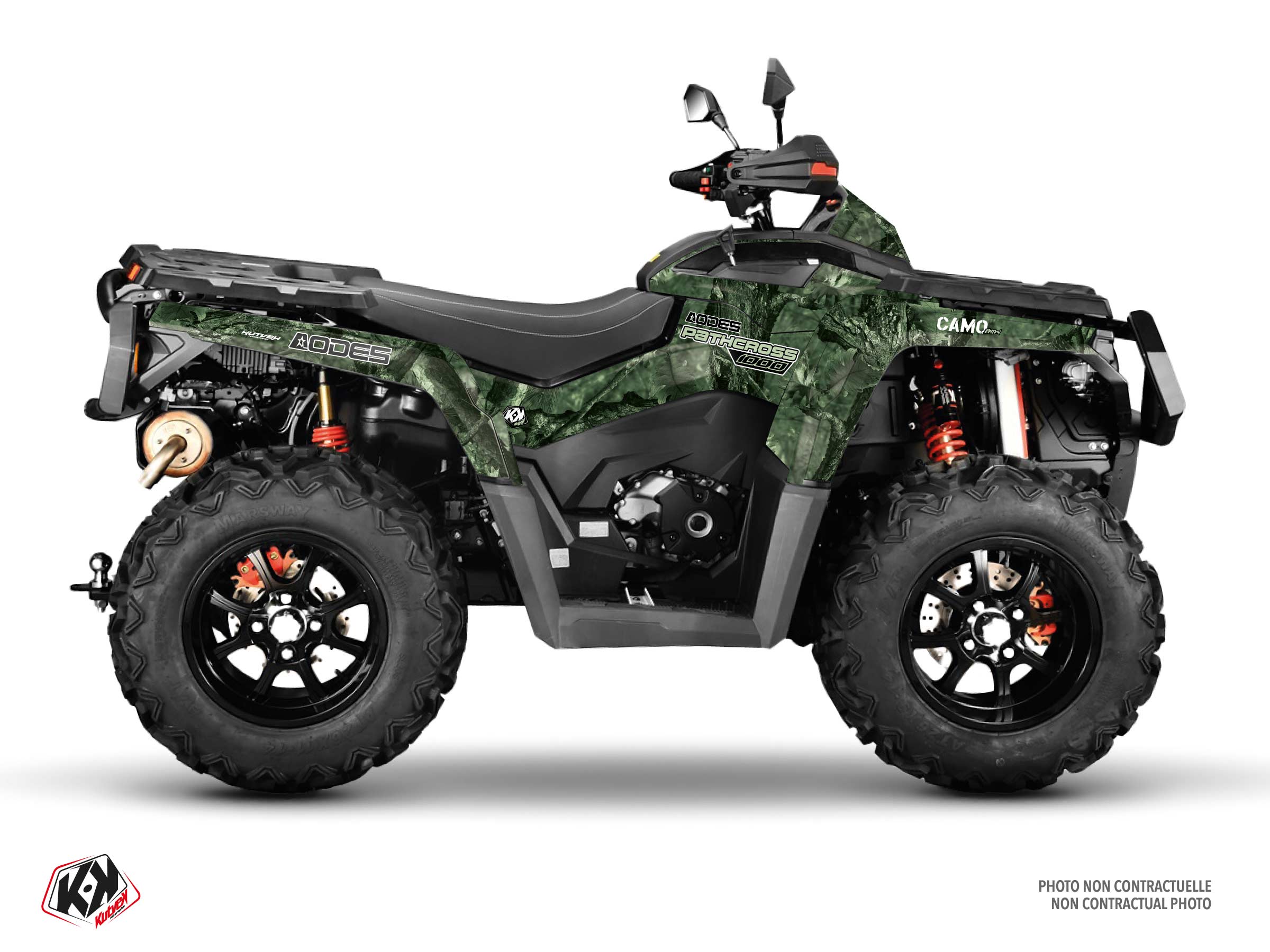 aodes atv camo  graphic kit green