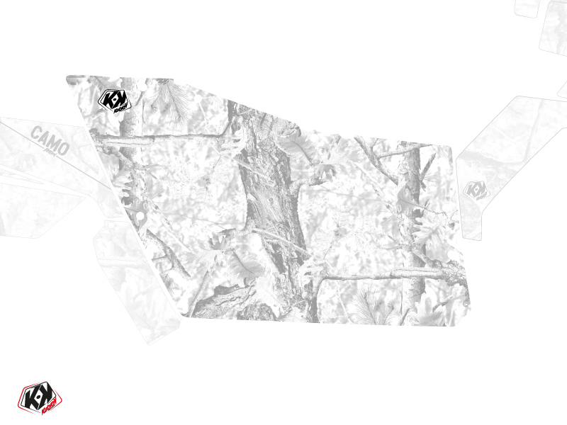 Kit Graphique Portes Origine Polaris Camo SSV Polaris RZR 570/800/900 2008-2014 Blanc