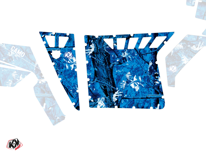 Graphic Kit Doors Suicide Pro Armor Camo UTV Polaris RZR 570/800/900 2008-2014 Blue