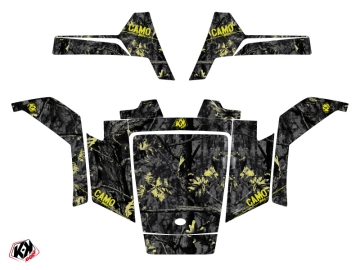 polaris utv camo graphic kit black-yellow | Kutvek
