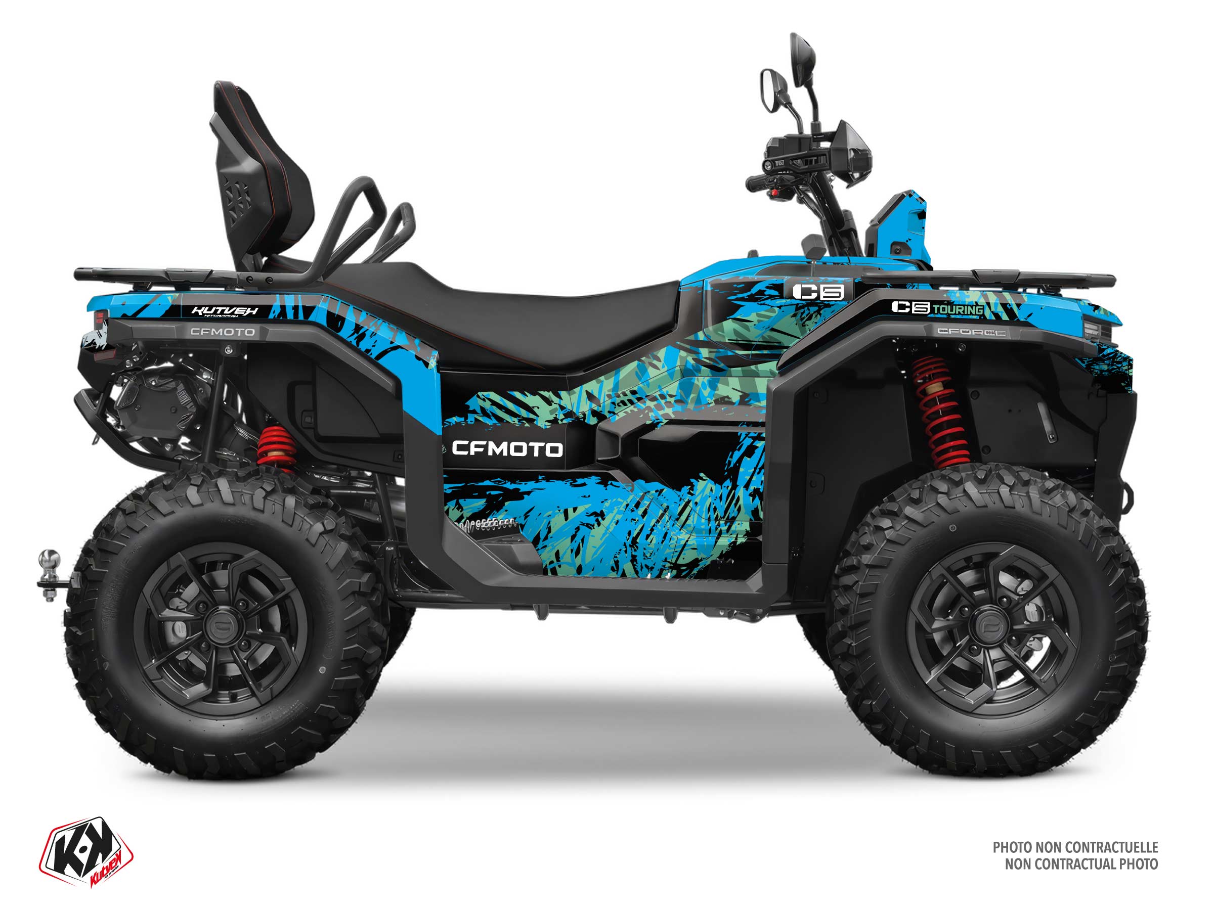 kit déco quad cf moto chaser bleu 