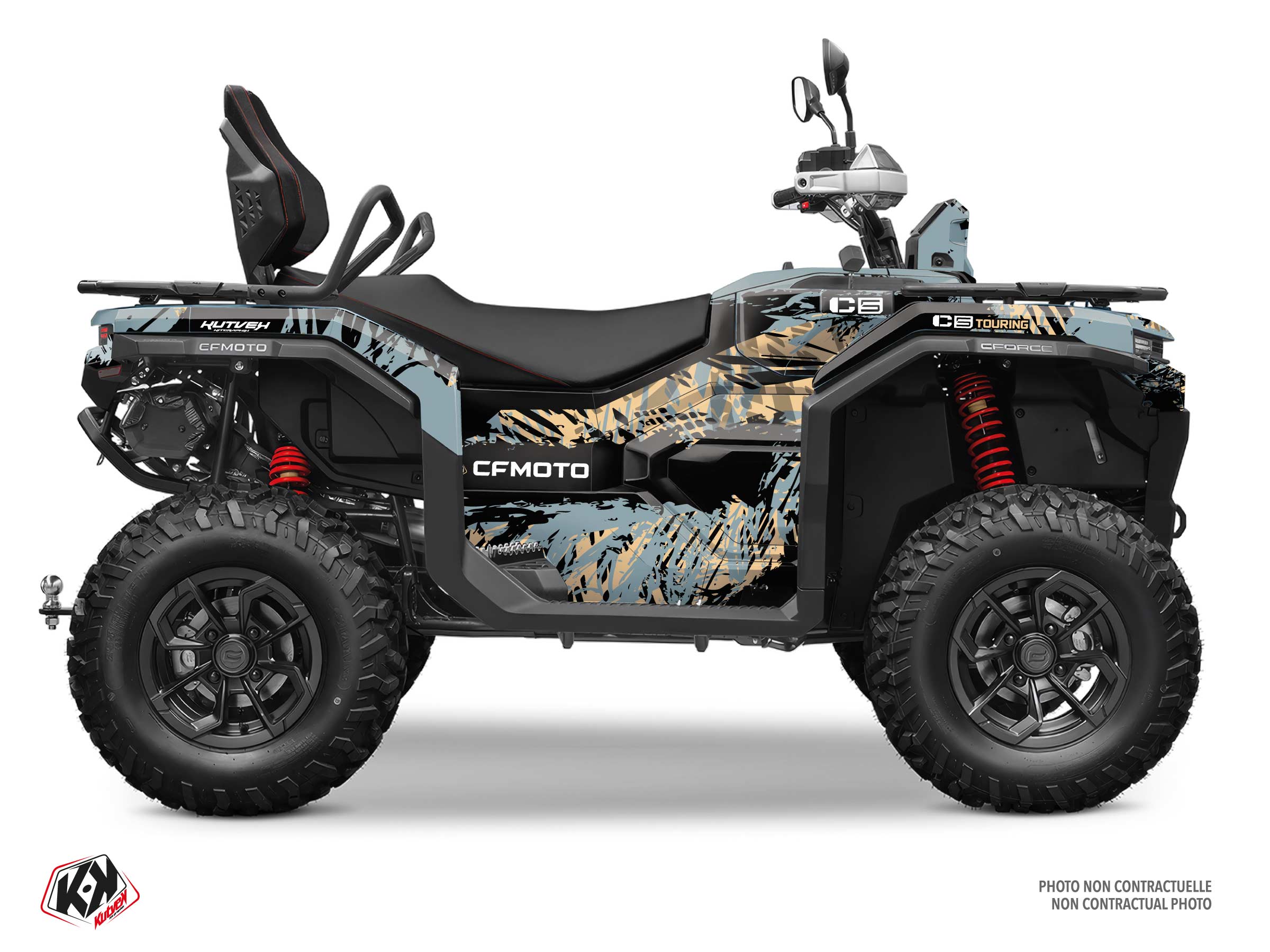 kit déco quad cf moto chaser gris 