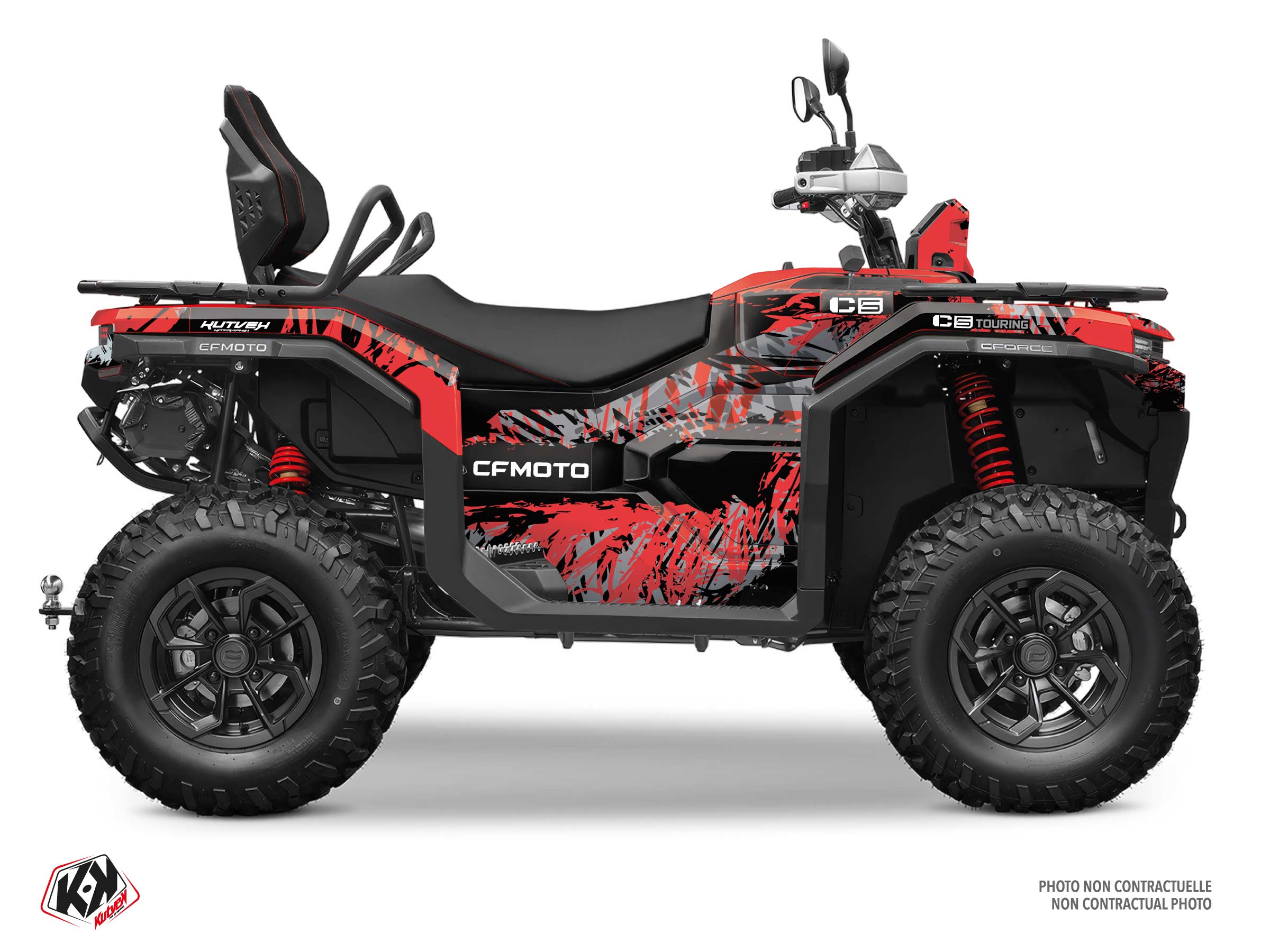 kit déco quad cf moto chaser rouge 