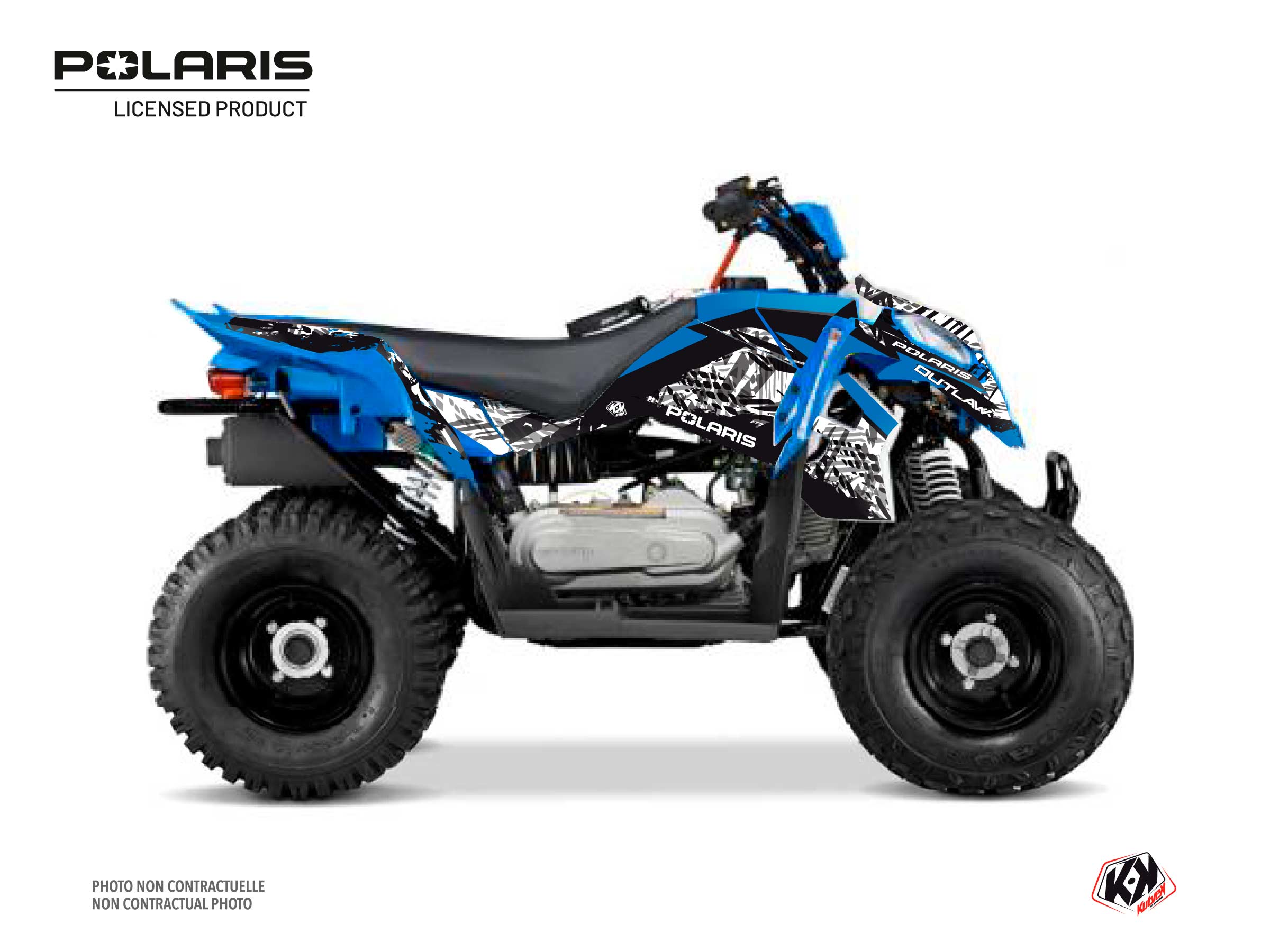 Polaris Outlaw 110 ATV Chaser Graphic Kit Blue