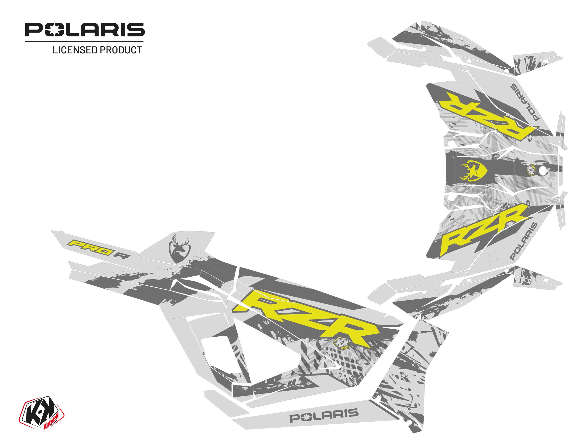 Polaris RZR PRO R UTV Chaser Graphic Kit Grey