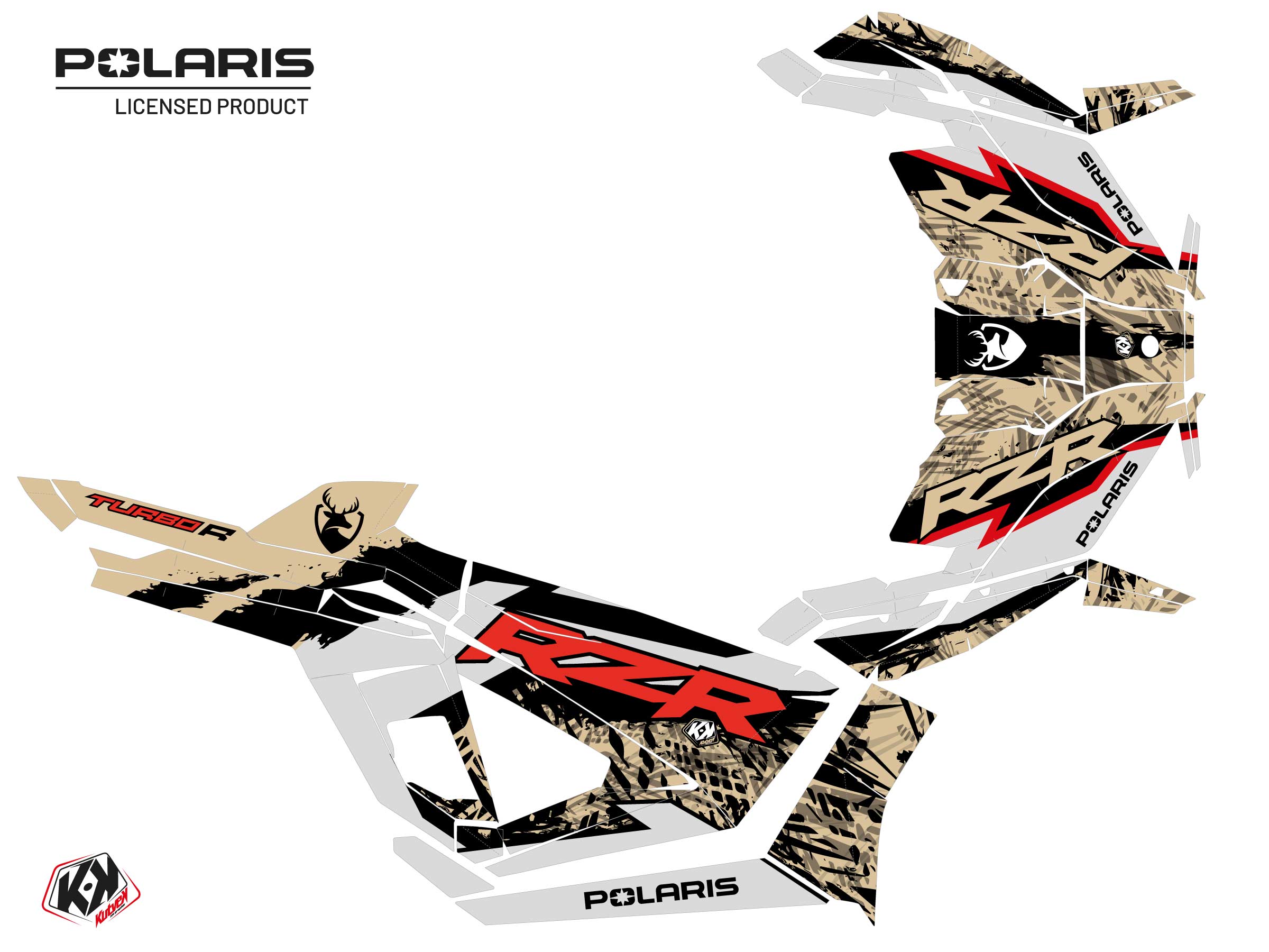 Polaris RZR PRO R UTV Chaser Graphic Kit Sand
