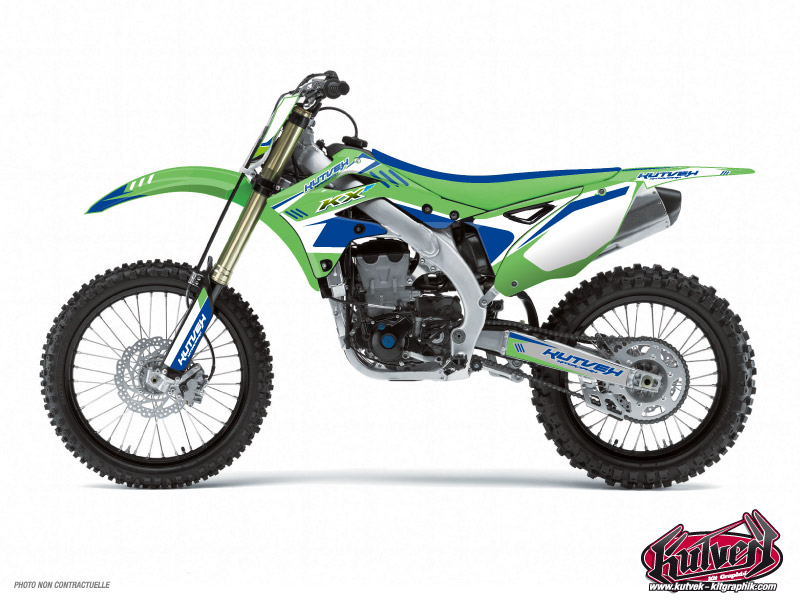 kawasaki dirt bike chrono  graphic kit blue