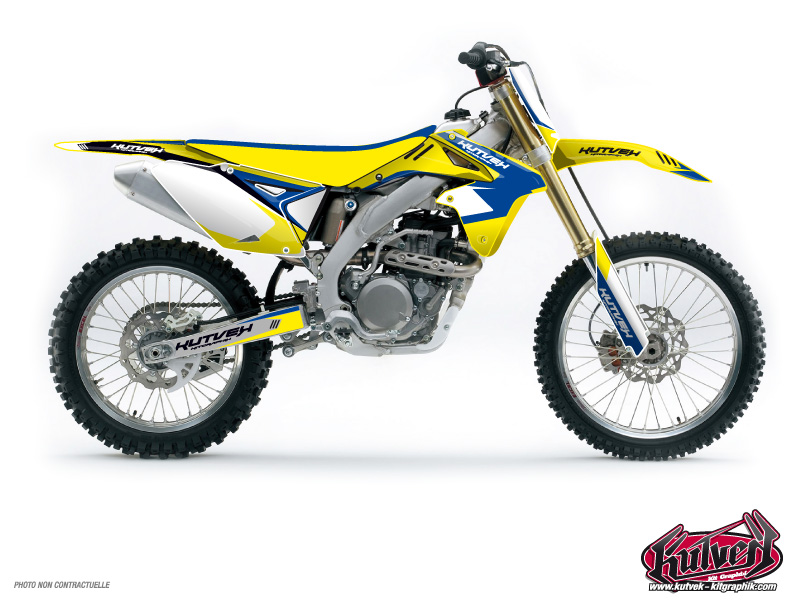 suzuki dirt bike chrono  graphic kit blue