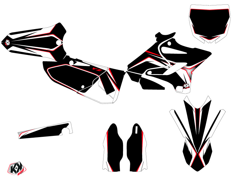 Yamaha 125 YZ Dirt Bike Concept Graphic Kit Red