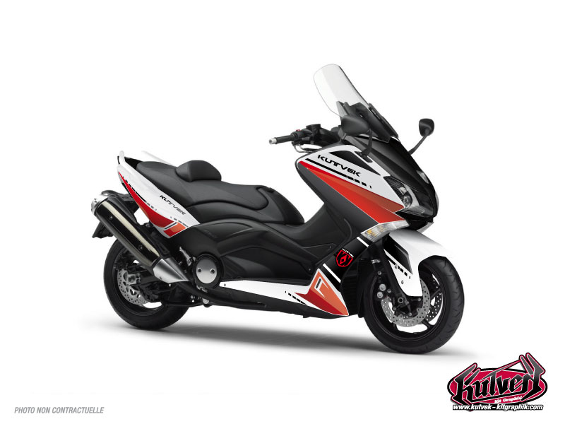 Yamaha TMAX 530 Maxiscooter Cooper Graphic Kit White Red