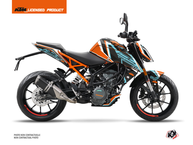 ktm street bike crux  graphic kit orange-blue