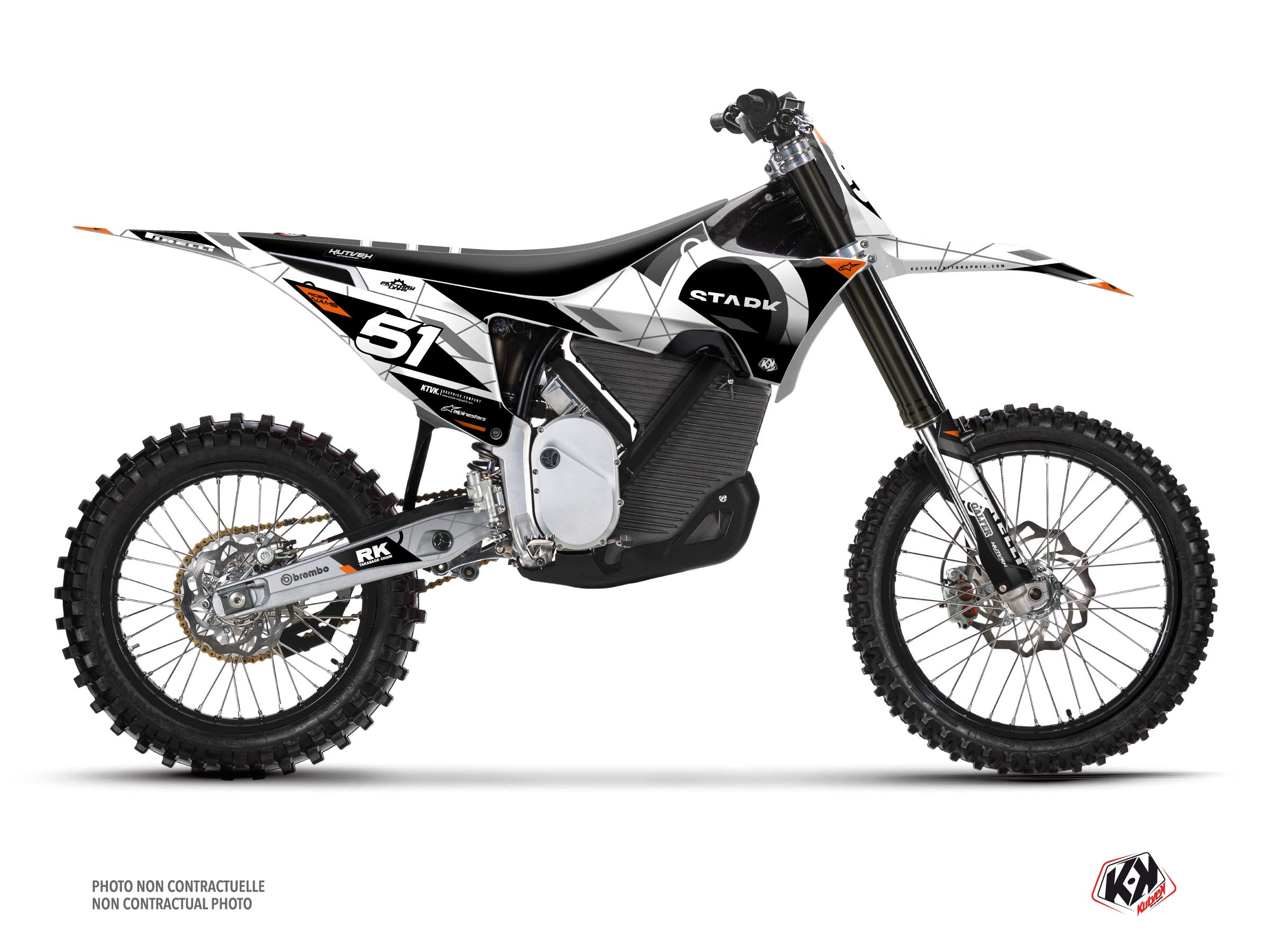 stark future dirt bike dekline  graphic kit white