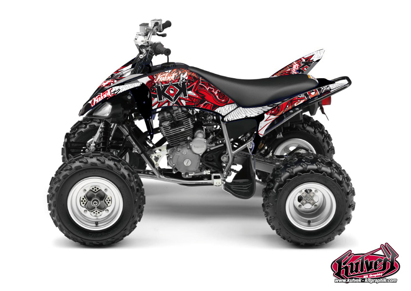 Yamaha 250 Raptor ATV Demon Graphic Kit Red