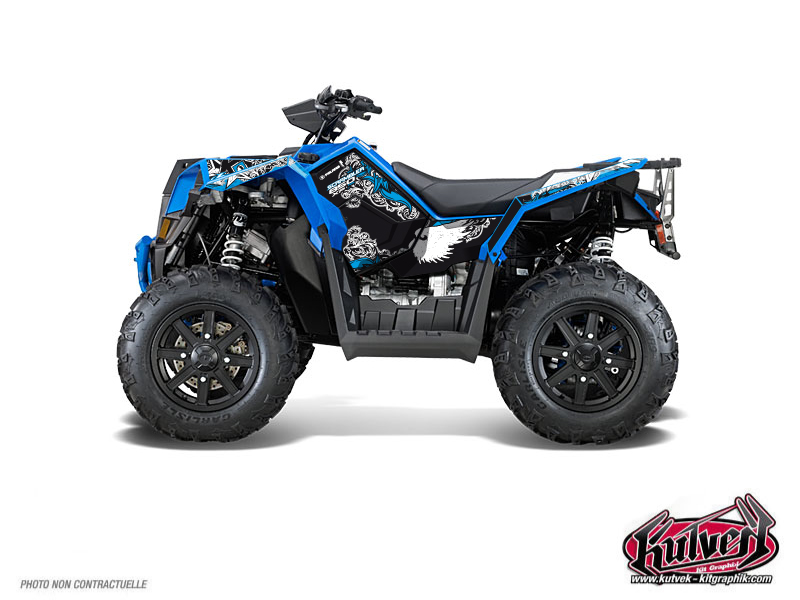 polaris atv demon  graphic kit blue