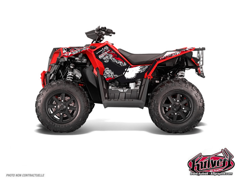 kit déco quad polaris demon rouge 