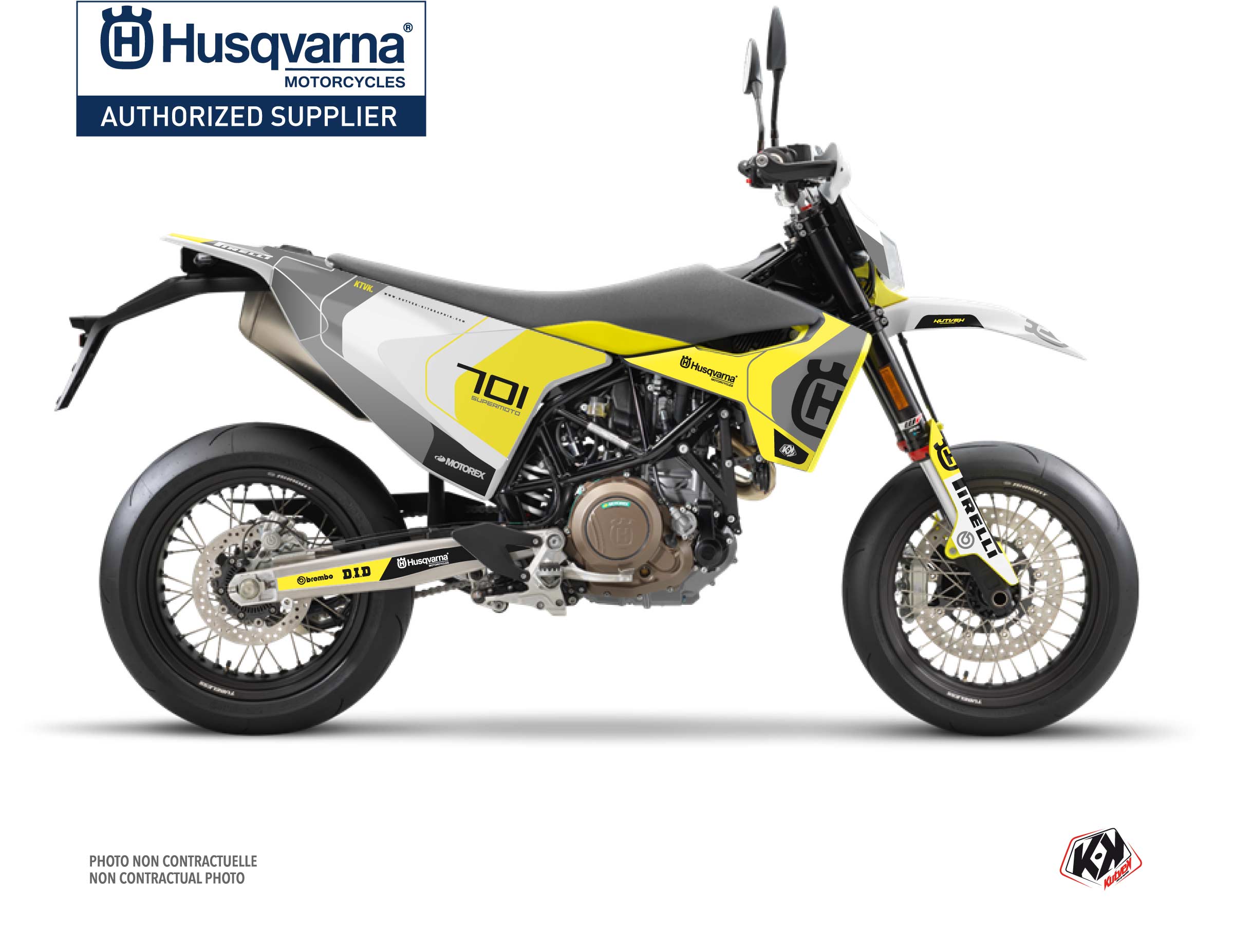 Husqvarna 701 Supermoto Dirt Bike Diskovery Graphic Kit Grey