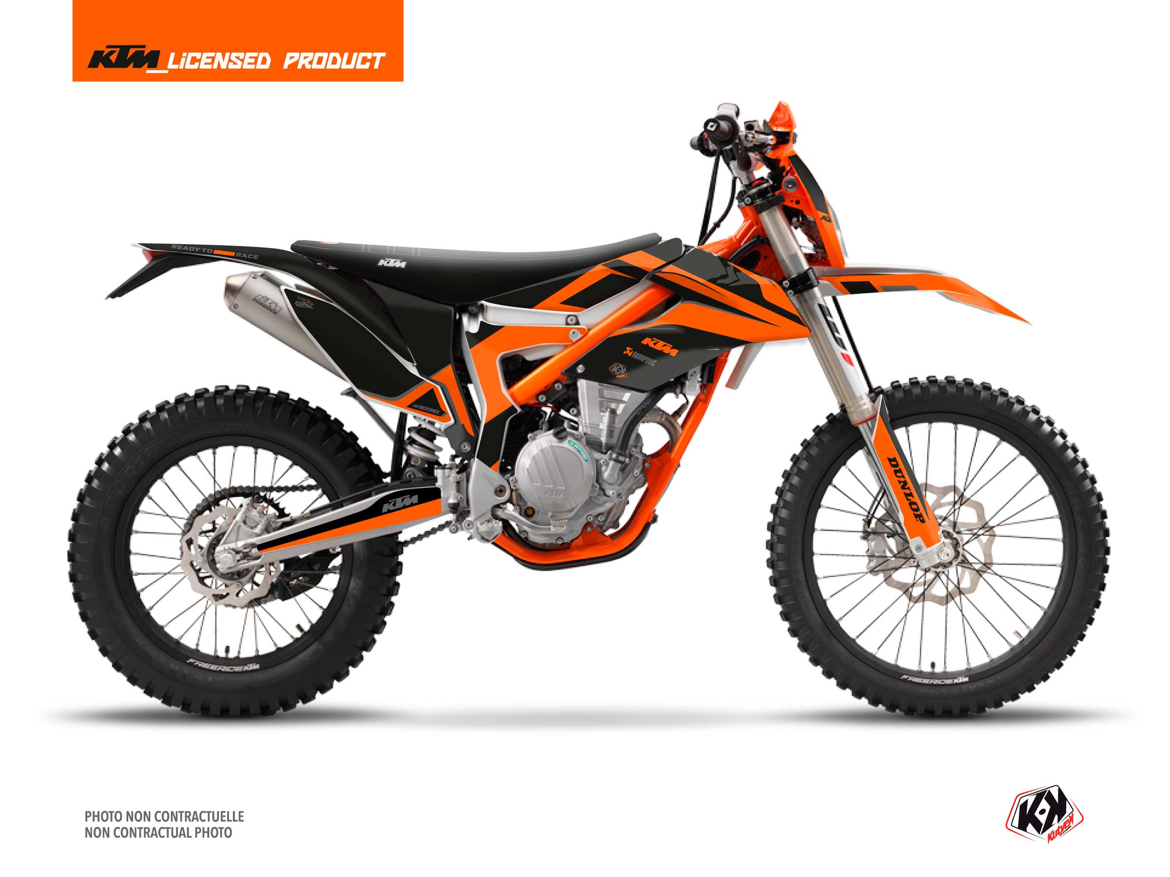 Kit Déco Moto Cross DNA KTM 250 FREERIDE Orange