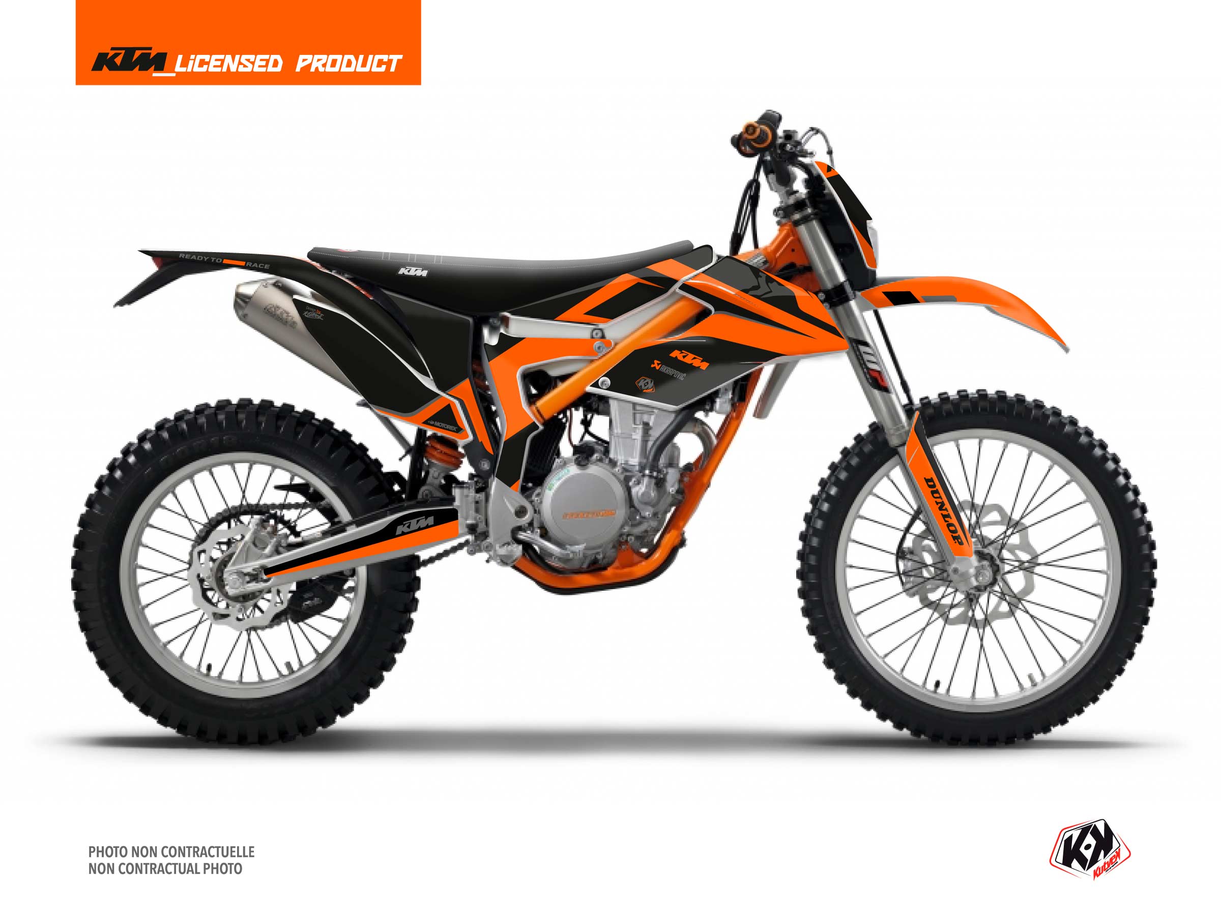 Kit Déco Moto Cross DNA KTM 350 FREERIDE Orange