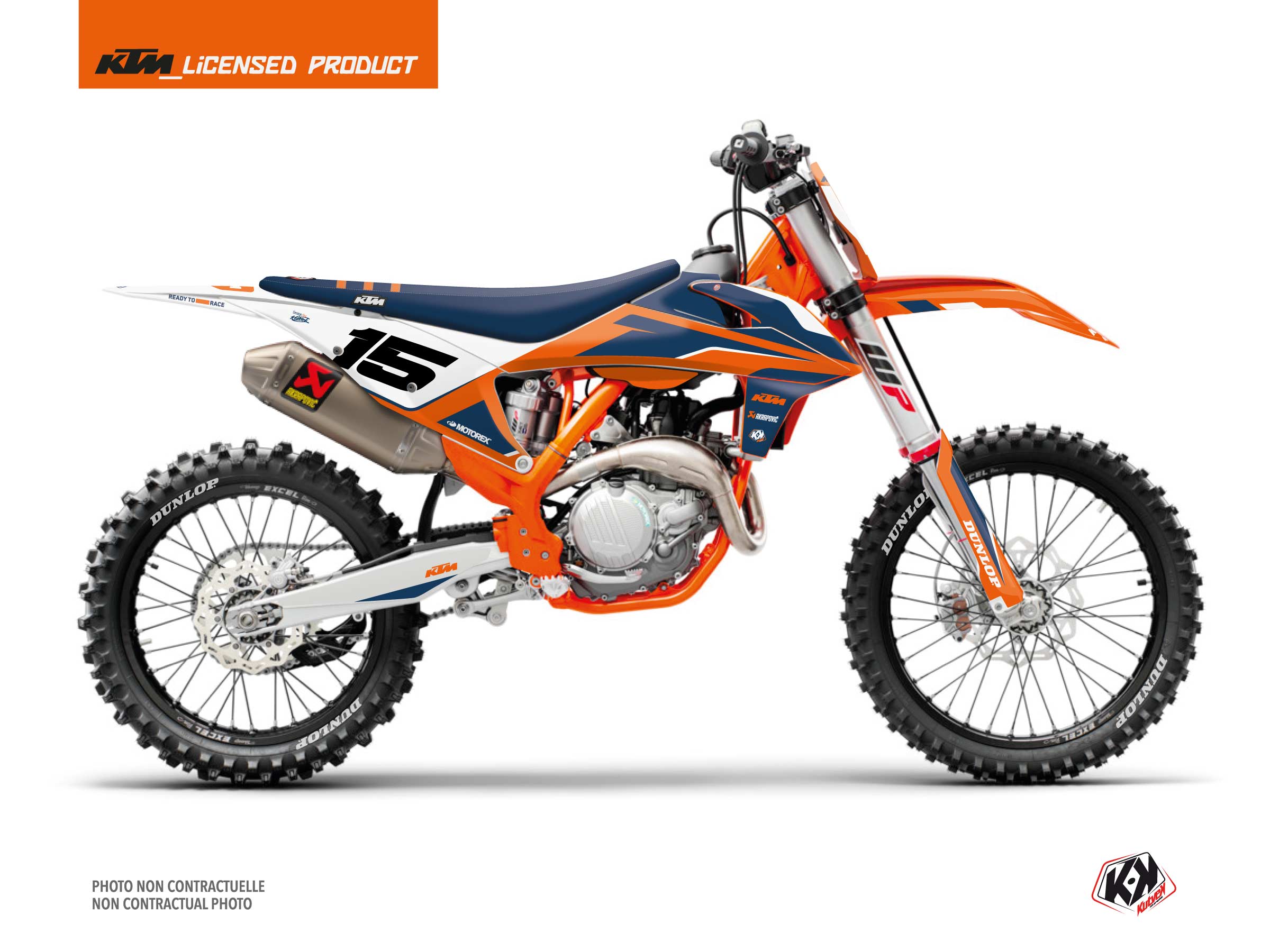 kit déco motocross ktm dna bleu 