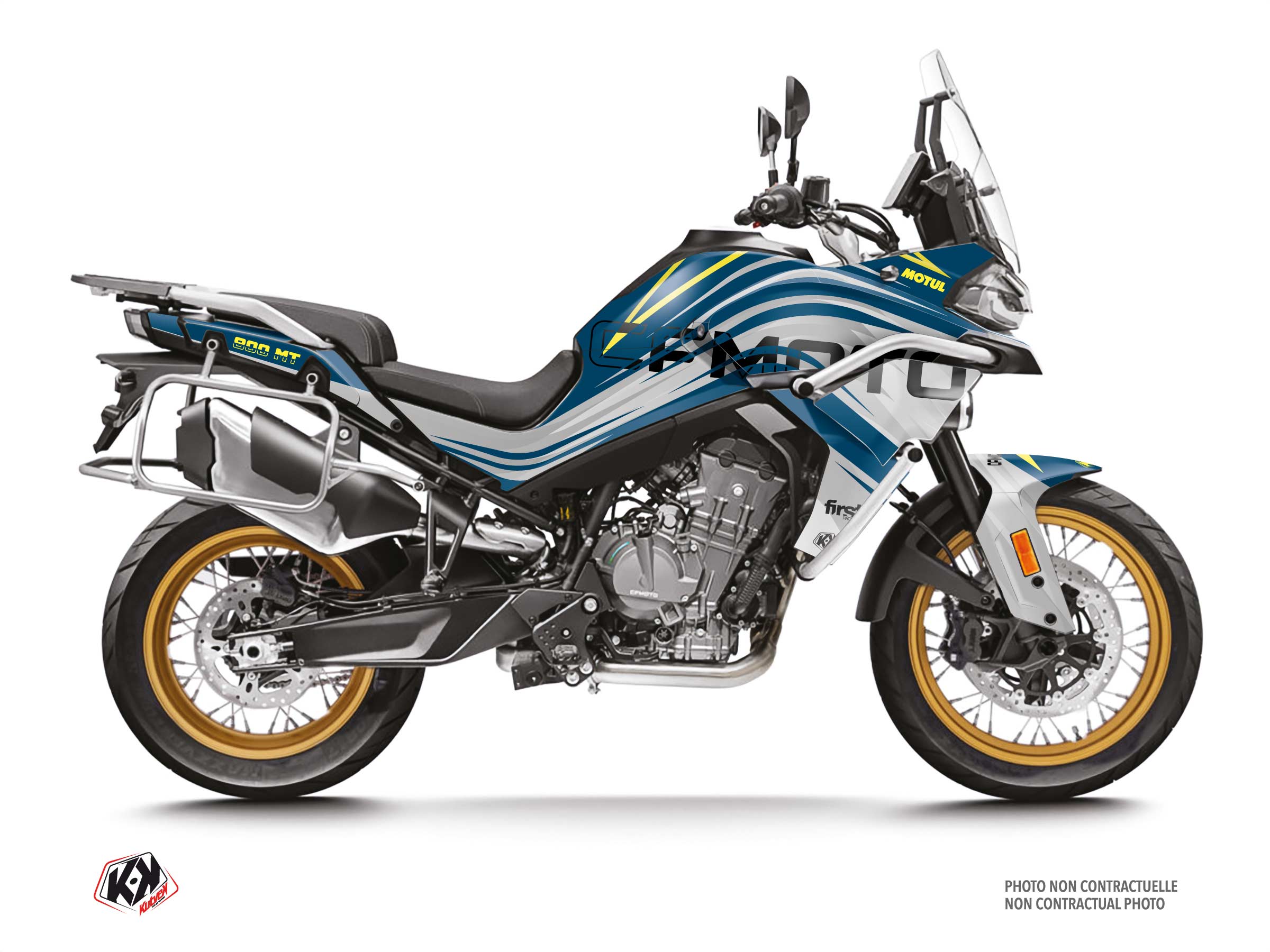 cf moto street bike drift  graphic kit blue