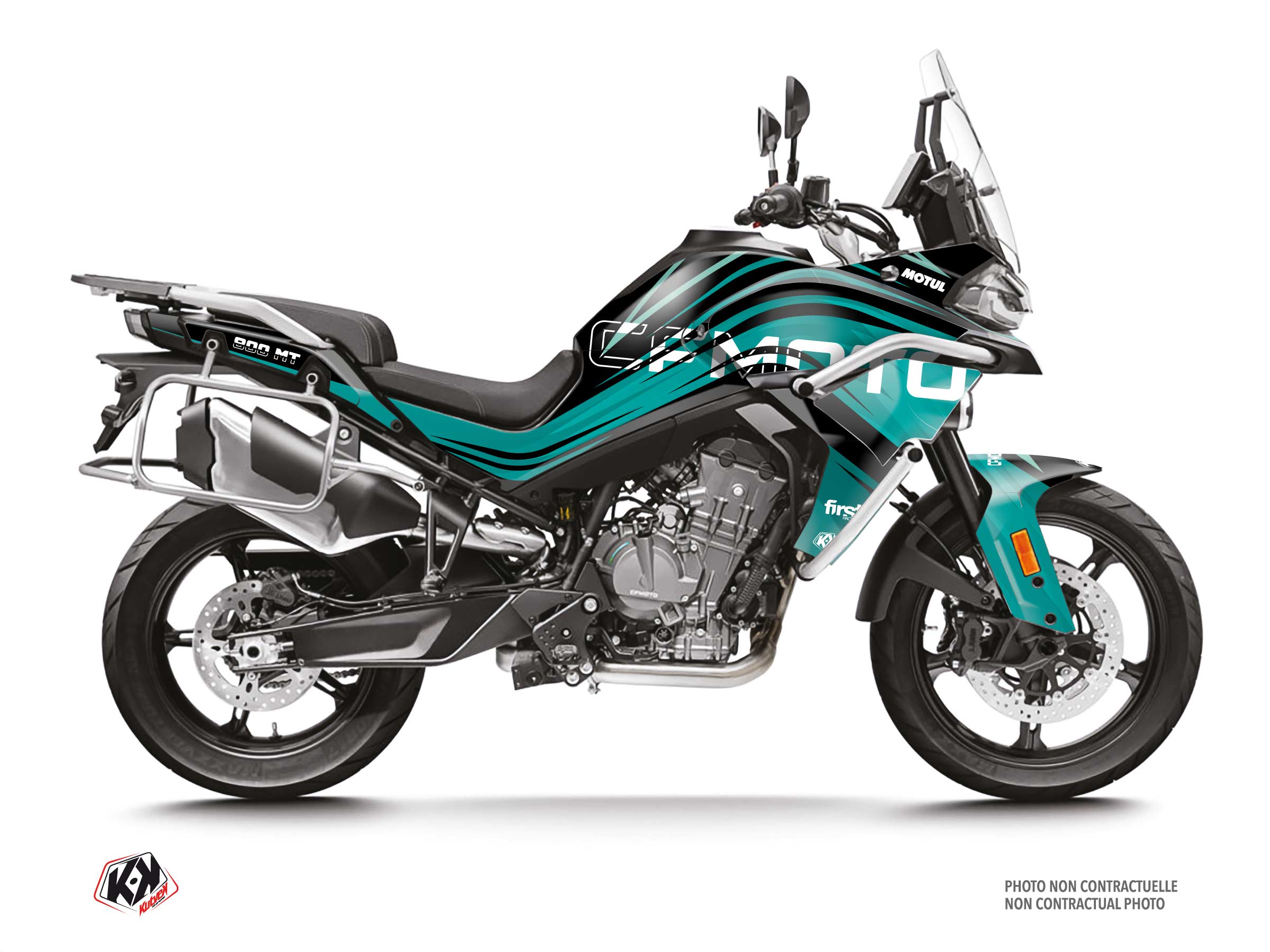 cf moto street bike drift  graphic kit black-turquoise