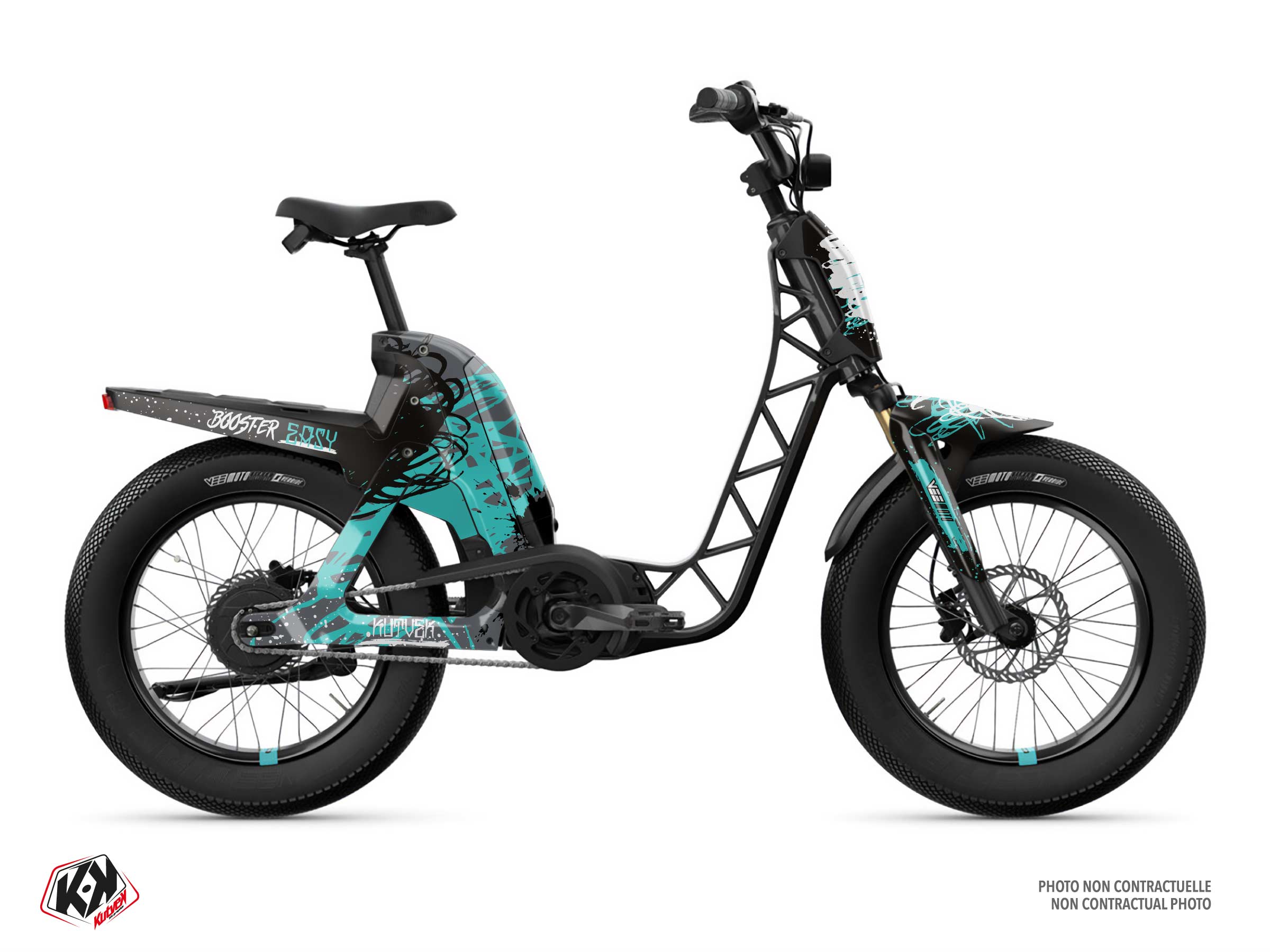 yamaha scooter drip  graphic kit grey-cyan