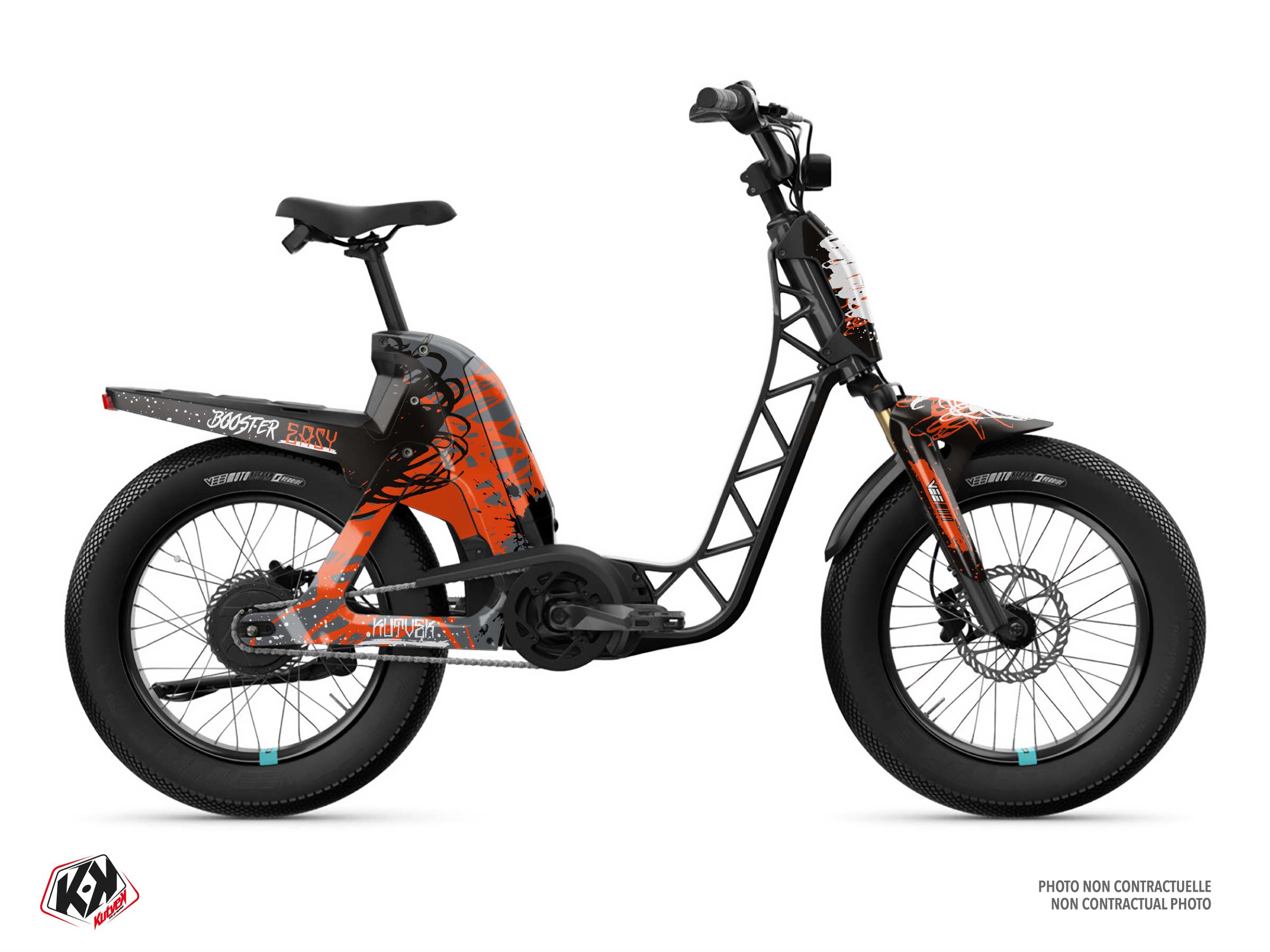 yamaha scooter drip  graphic kit grey-orange