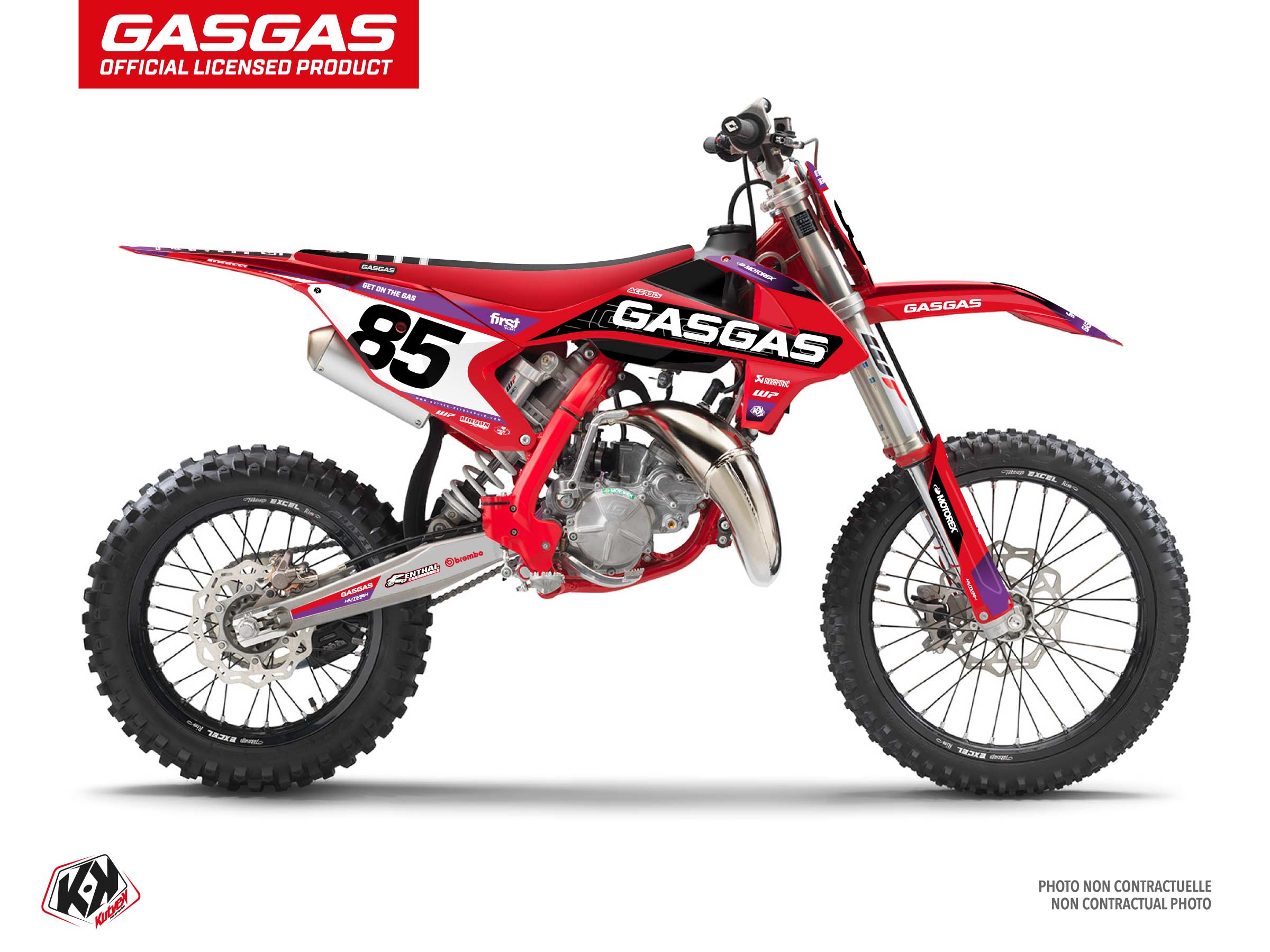 Gasgas Mc 85 Dirt Bike Drop Graphic Kit Red