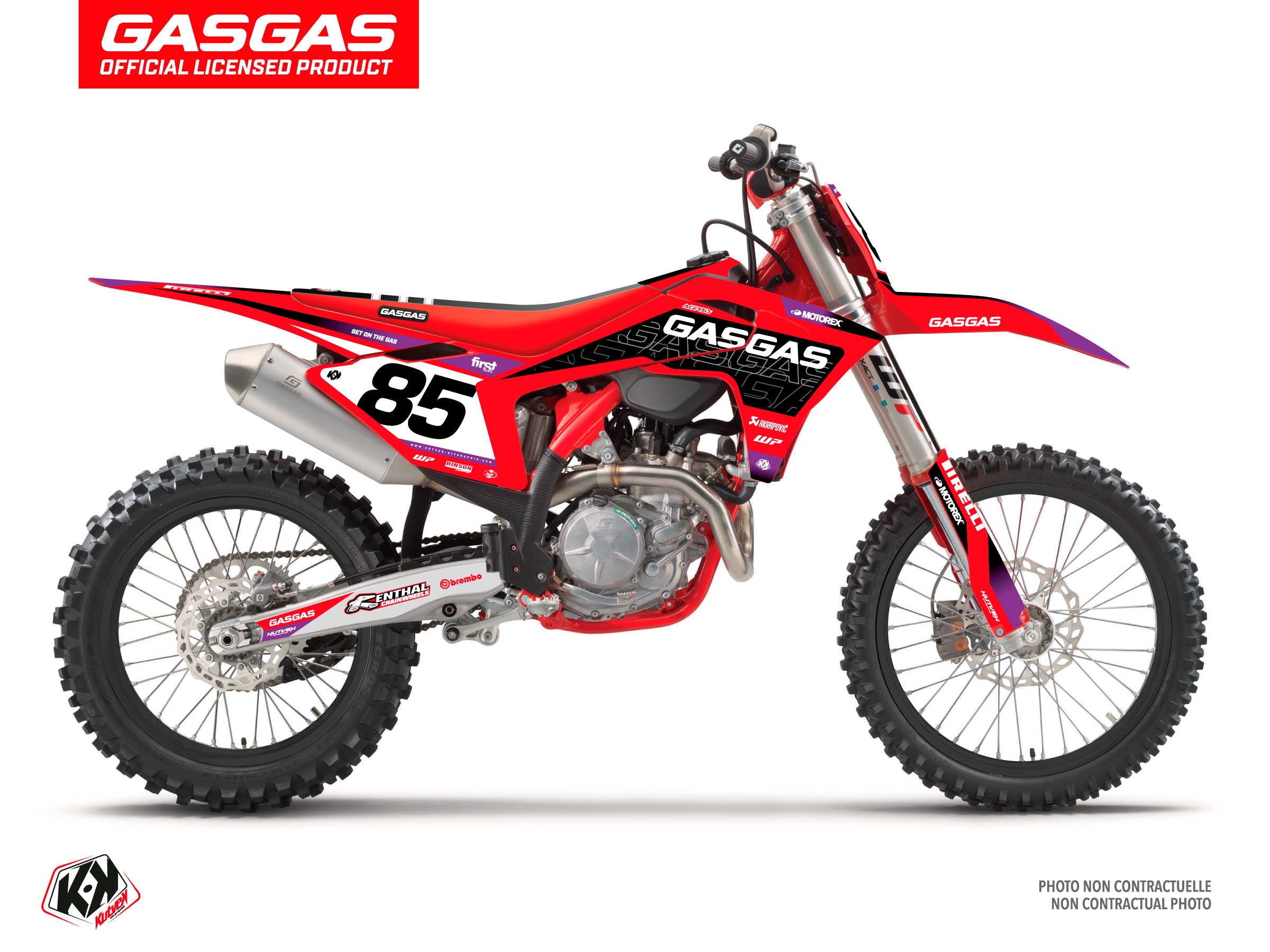 Gasgas Ex 300 Dirt Bike Drop Graphic Kit Red