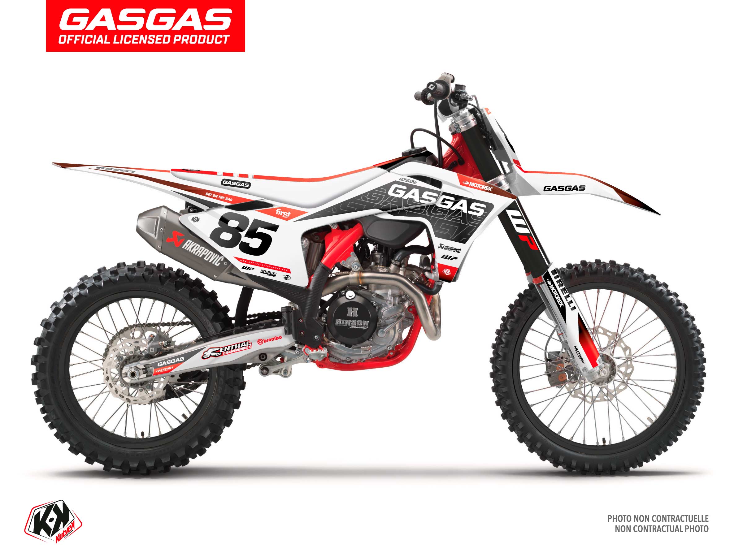 Kit Déco Motocross Drop Gasgas Ex 350 F Blanc