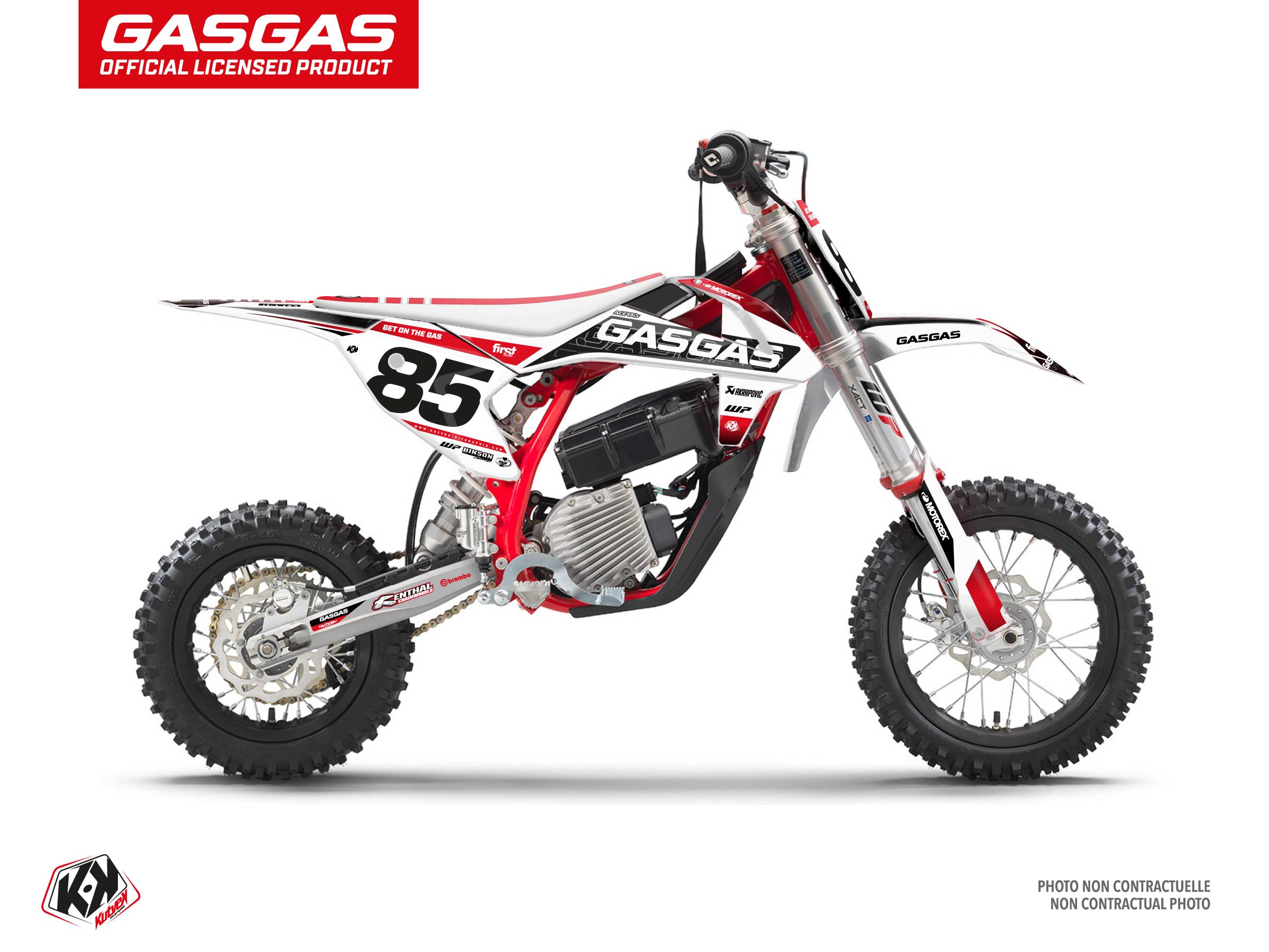 Kit Déco Motocross Drop Gasgas Mc-e 5 Blanc