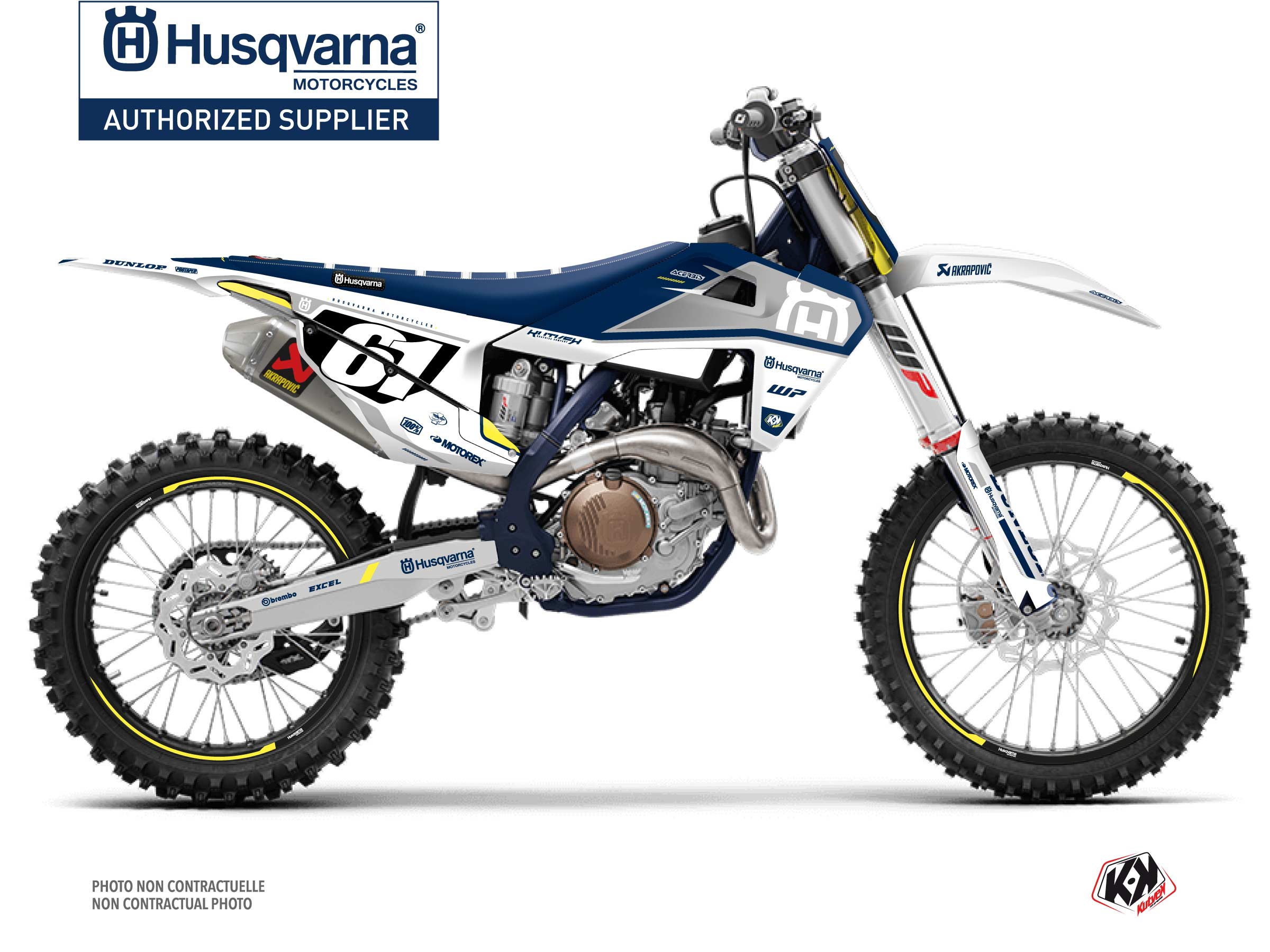 Kit Déco Moto Cross D-SKT Husqvarna TC 250 Bleu