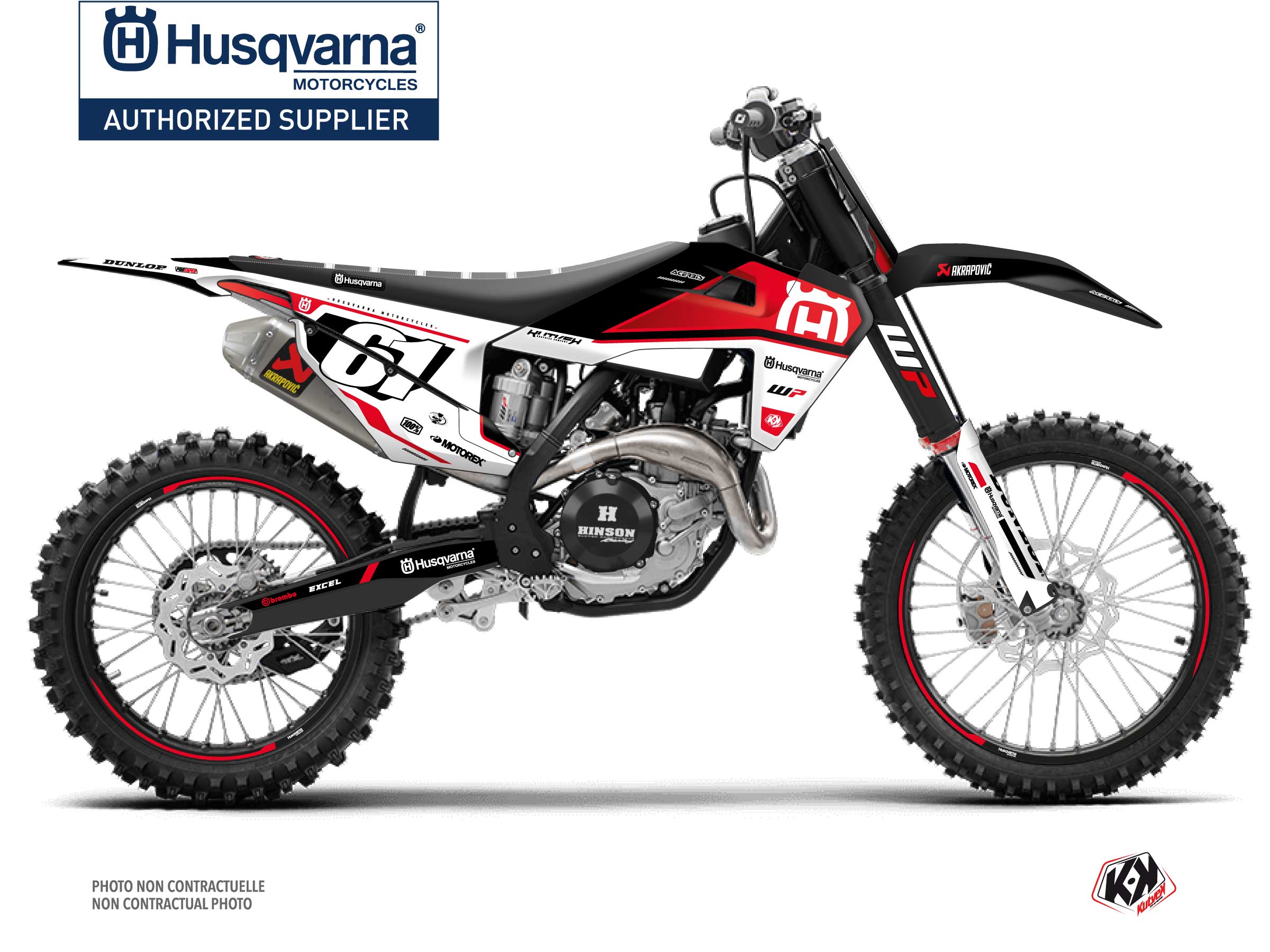 Kit Déco Moto Cross D-SKT Husqvarna FC 250 Rouge
