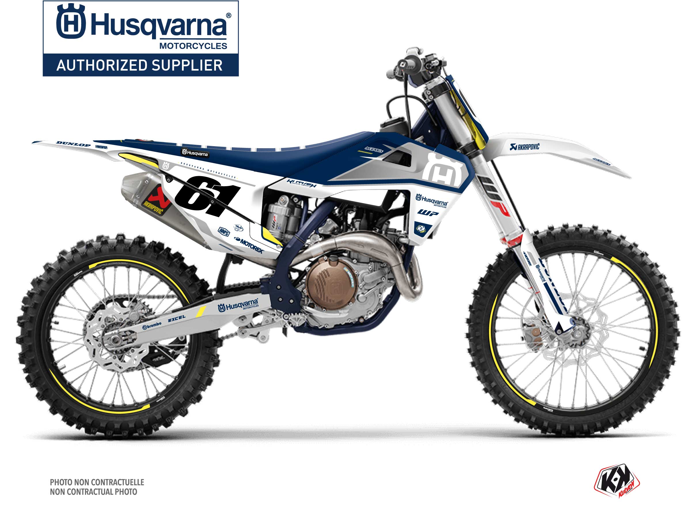 Kit Déco Moto Cross D-SKT Husqvarna FC 350 Bleu