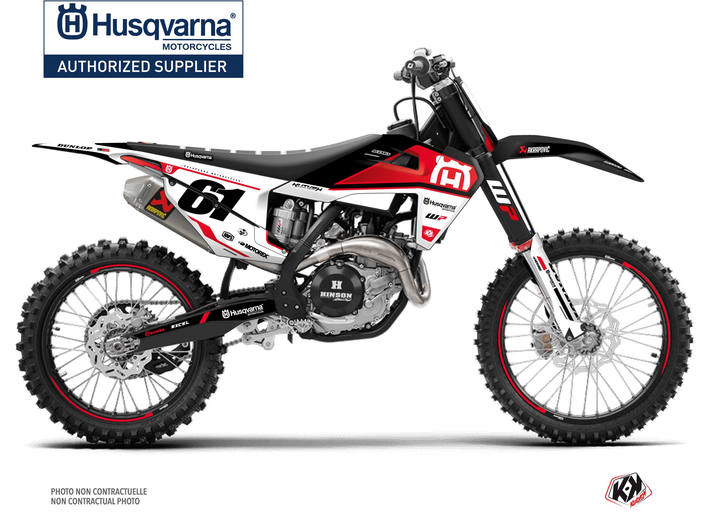 Kit Déco Moto Cross D-SKT Husqvarna FC 450 Rouge
