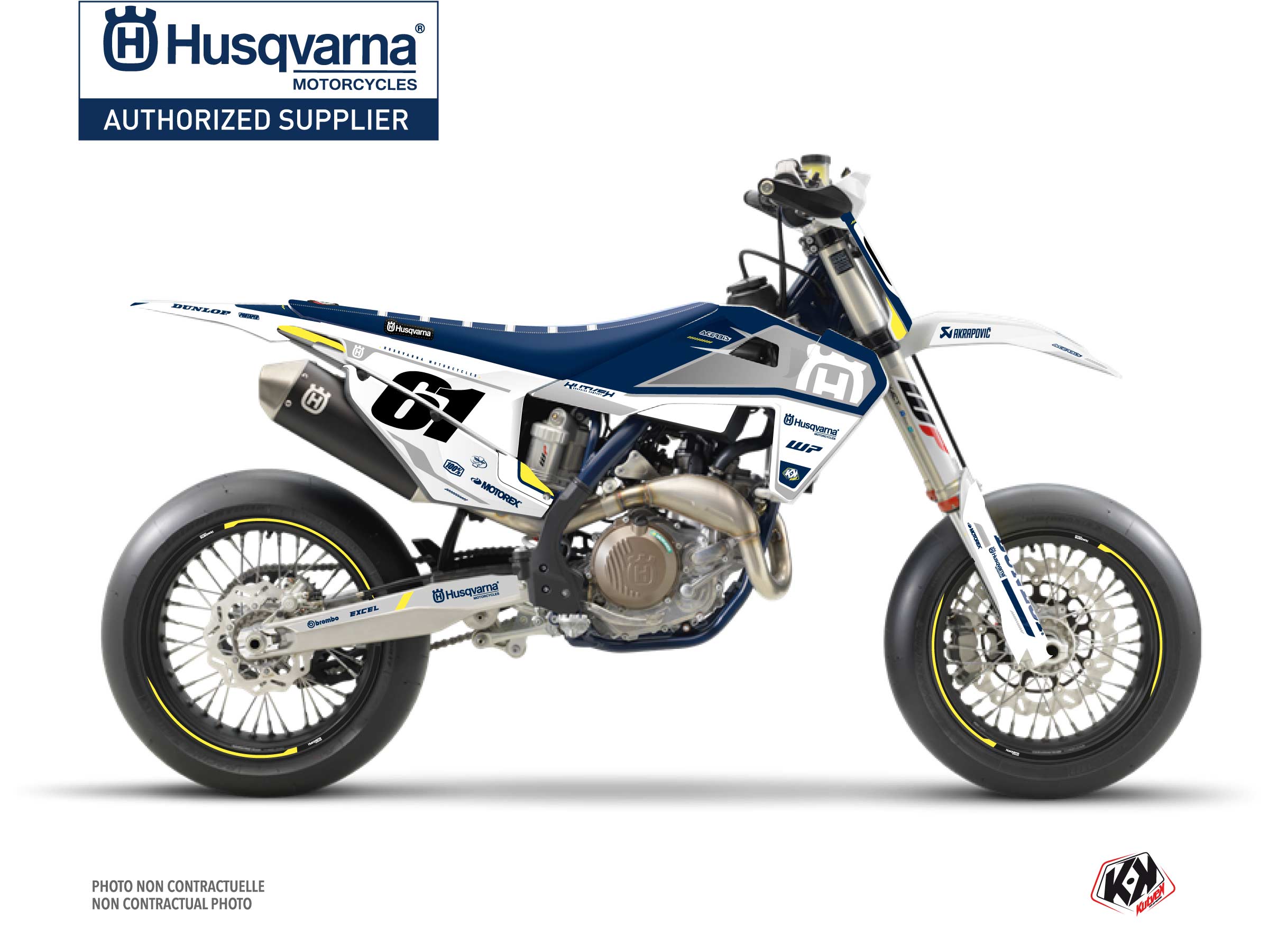 Kit Déco Moto Cross D-SKT Husqvarna 450 FS Bleu