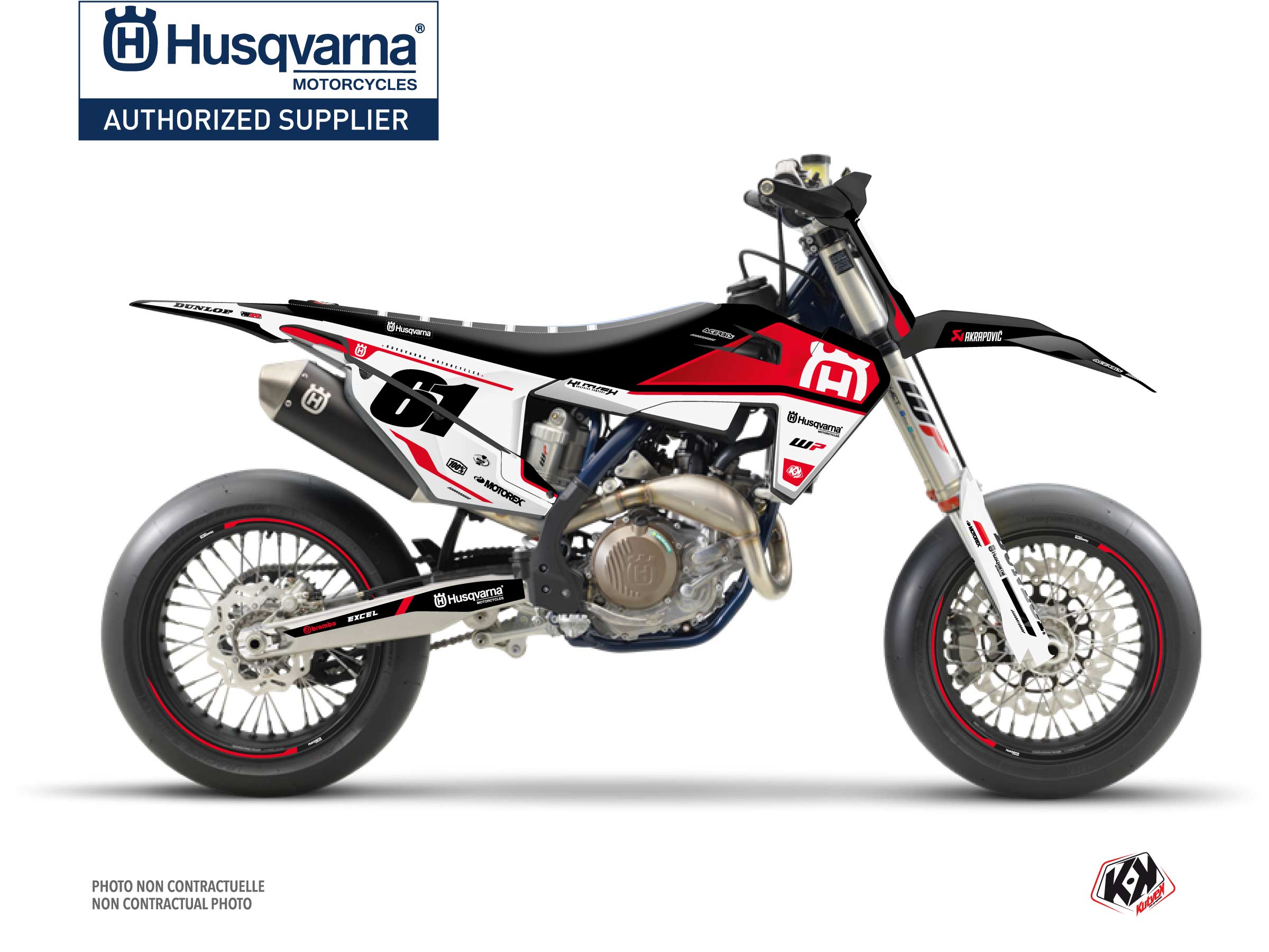 Kit Déco Moto Cross D-SKT Husqvarna 450 FS Rouge