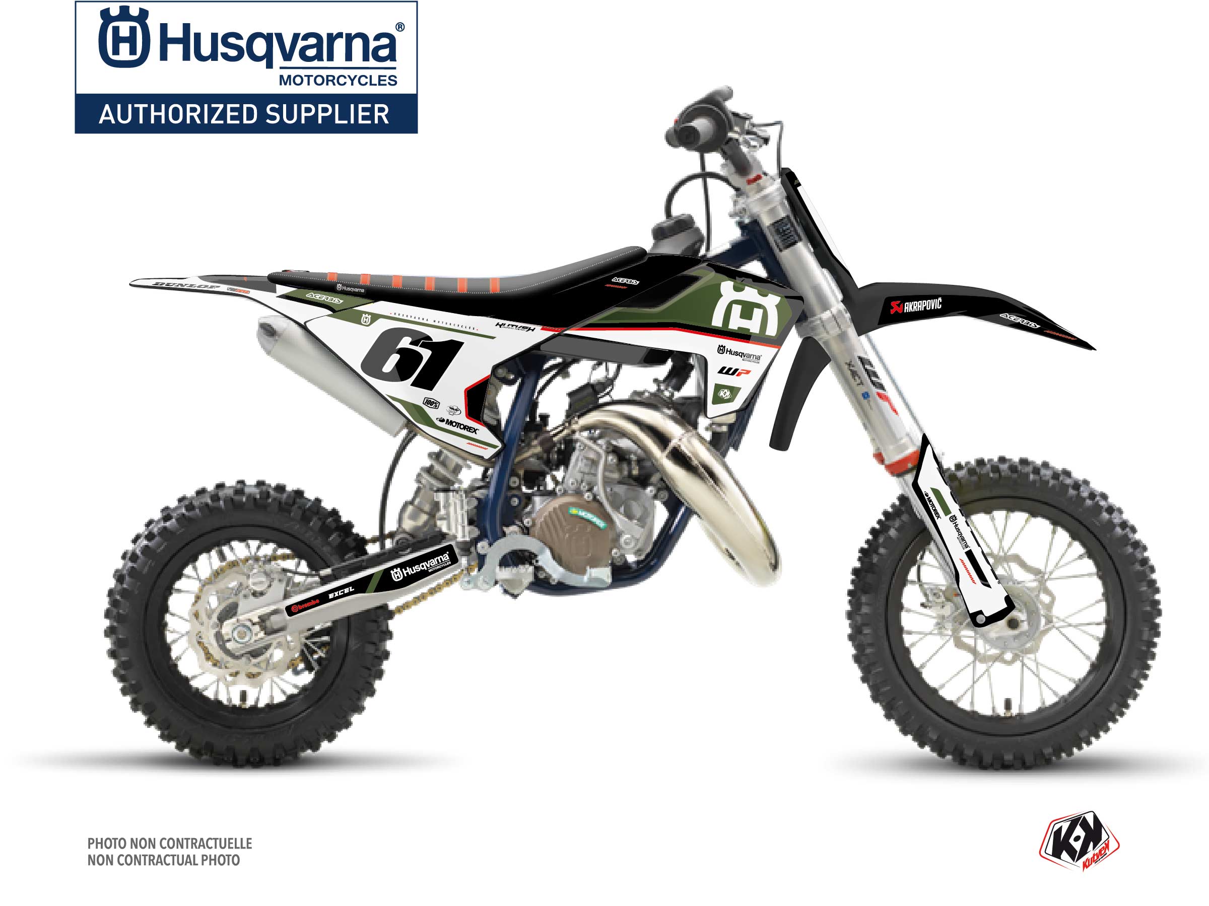 Husqvarna TC 50 Dirt Bike D-SKT Graphic Kit Kaki