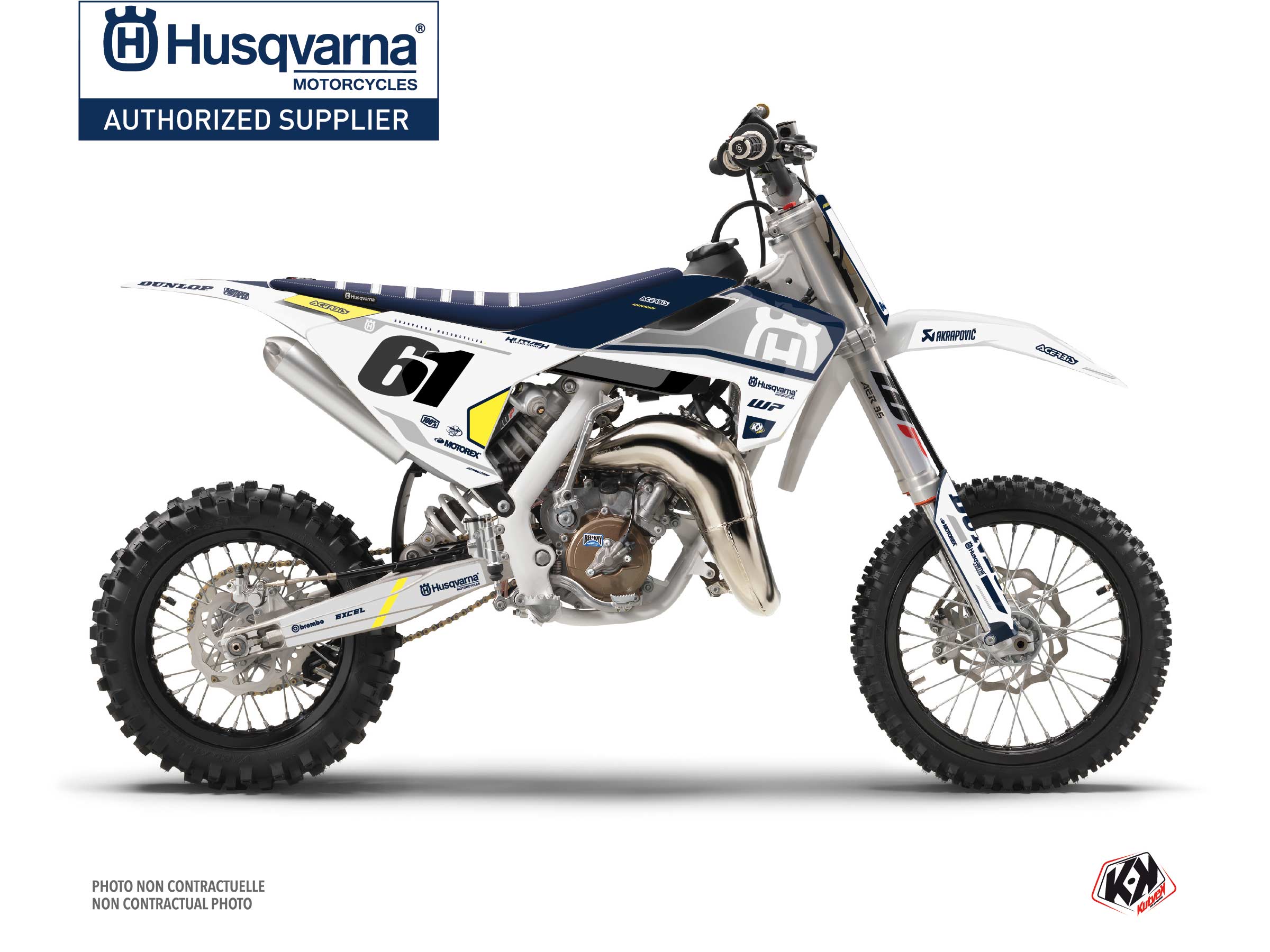 Kit Déco Moto Cross D-SKT Husqvarna TC 65 Bleu