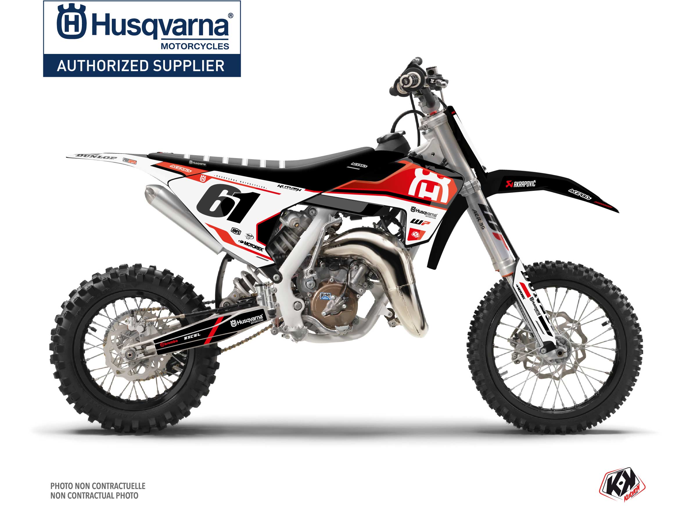 Husqvarna TC 65 Dirt Bike D-SKT Graphic Kit red