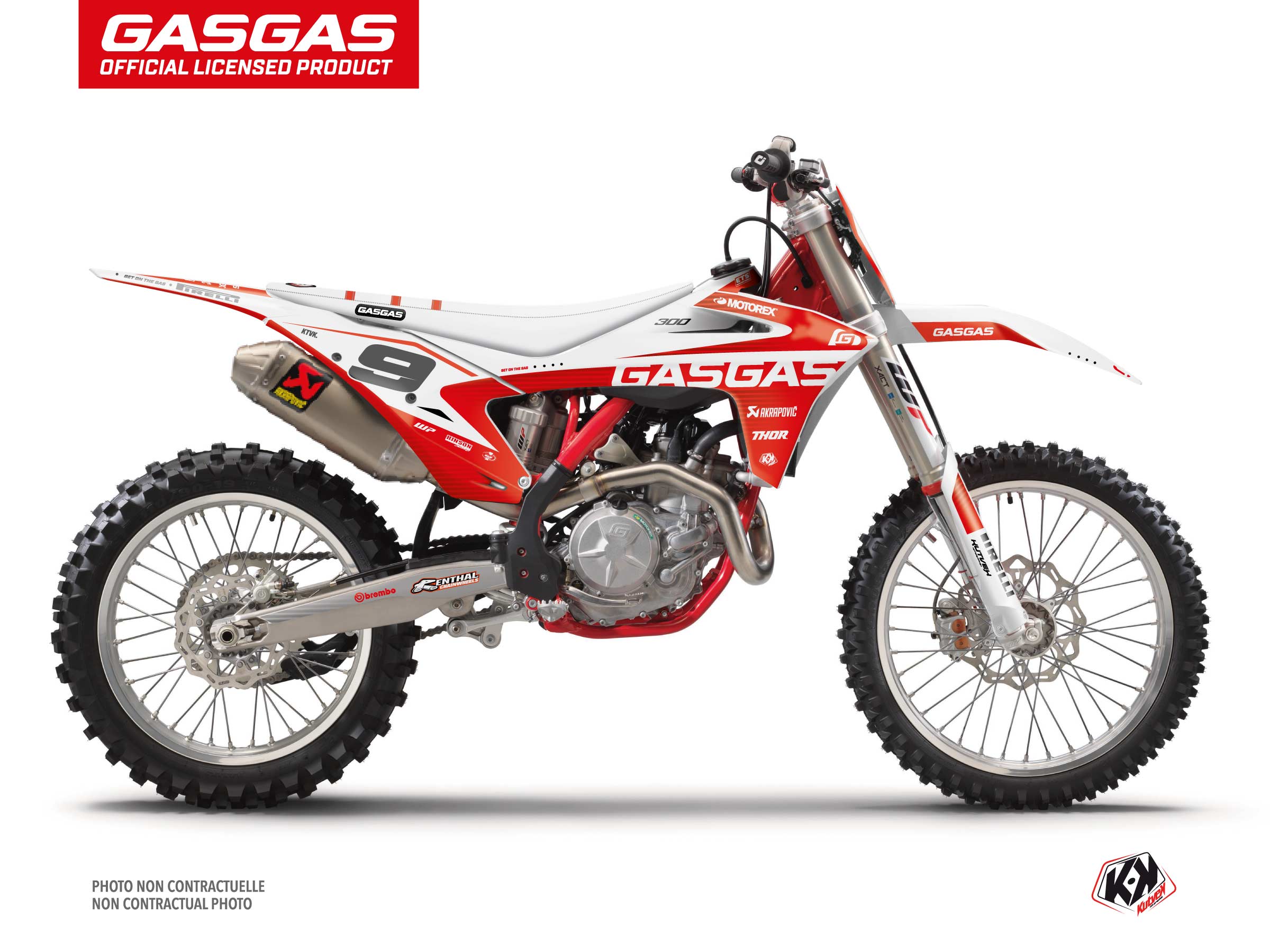 GASGAS EX 300 Dirt Bike Dynamik Graphic Kit White