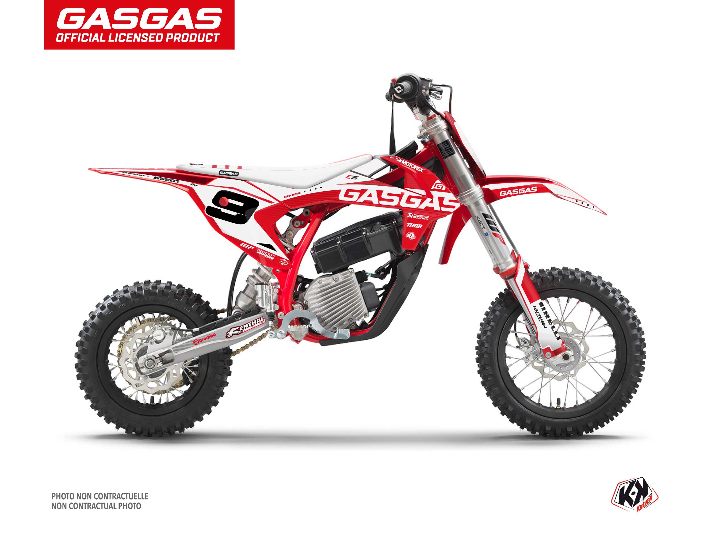 GASGAS MC-E 5 Dirt Dynamik Flash Graphic Kit White