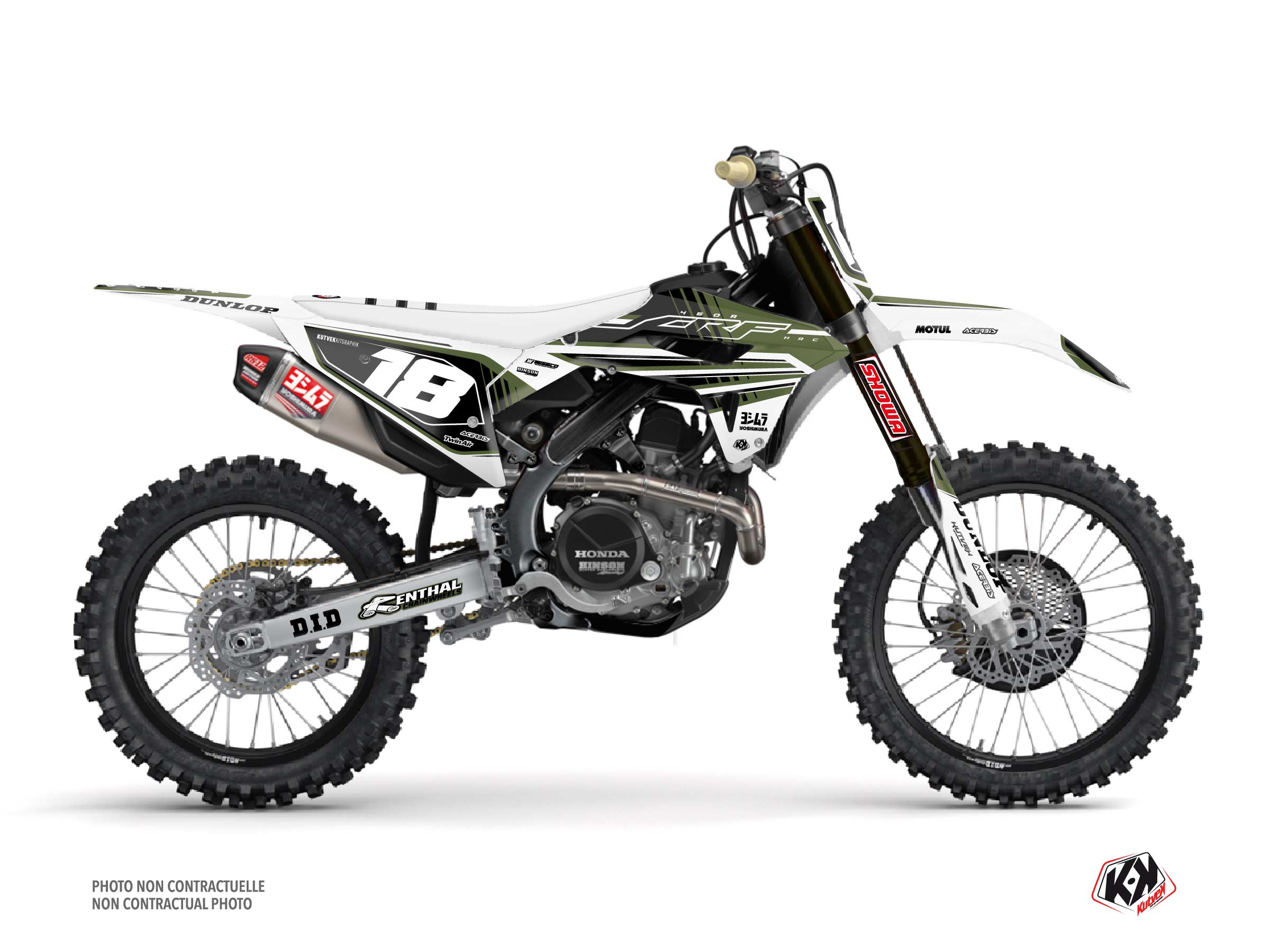 honda dirt bike eagle  graphic kit white