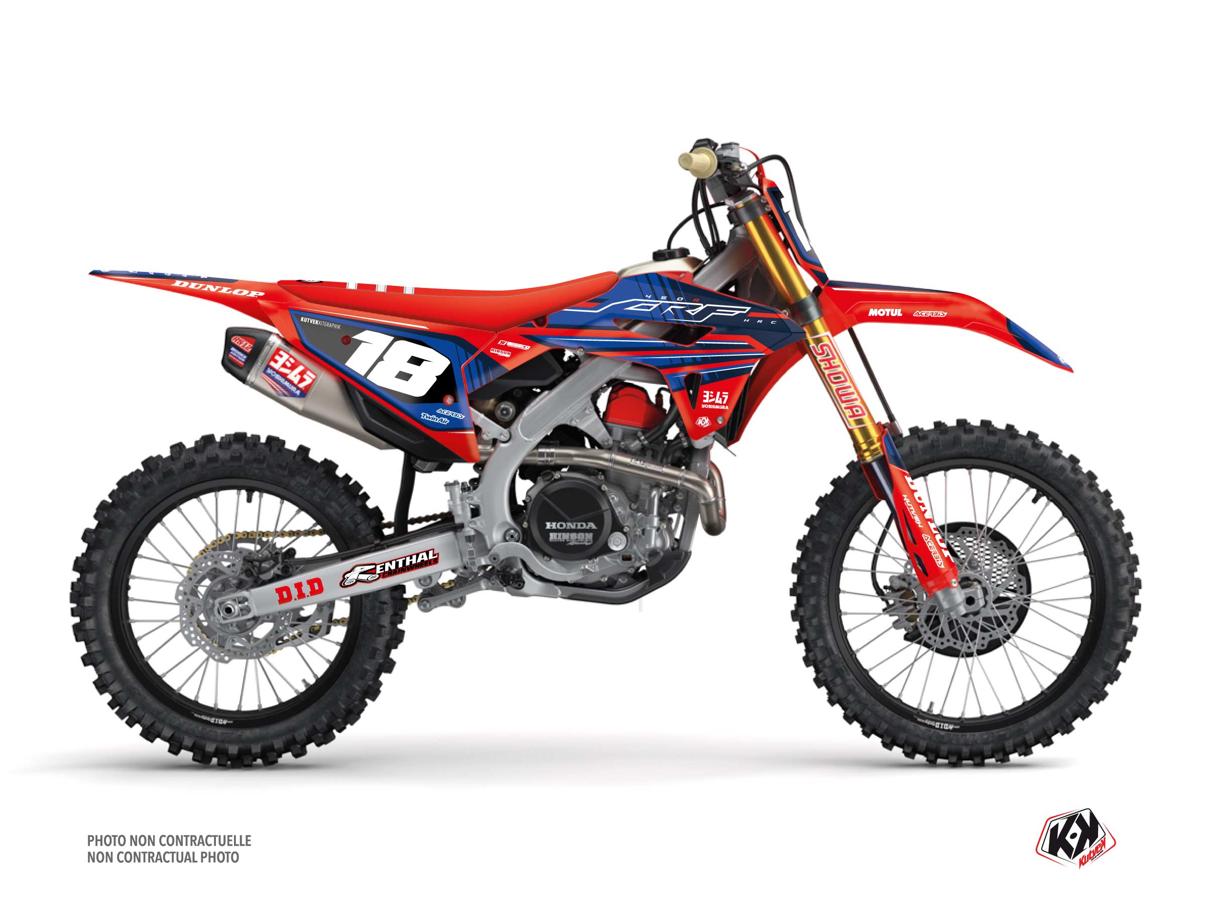 honda dirt bike eagle  graphic kit blue
